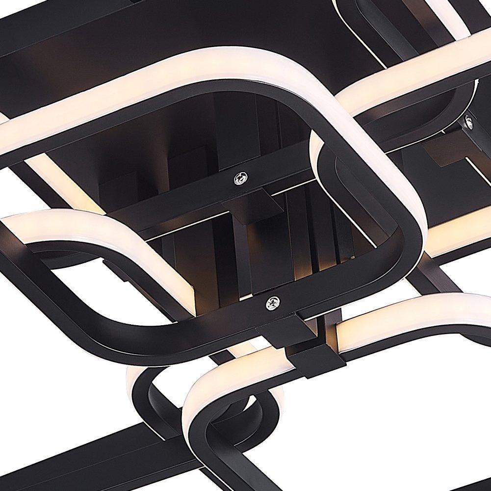 Black - Kabinet UK - Contemporary LED Adjusted Semi-Flush Ceiling Light - 5