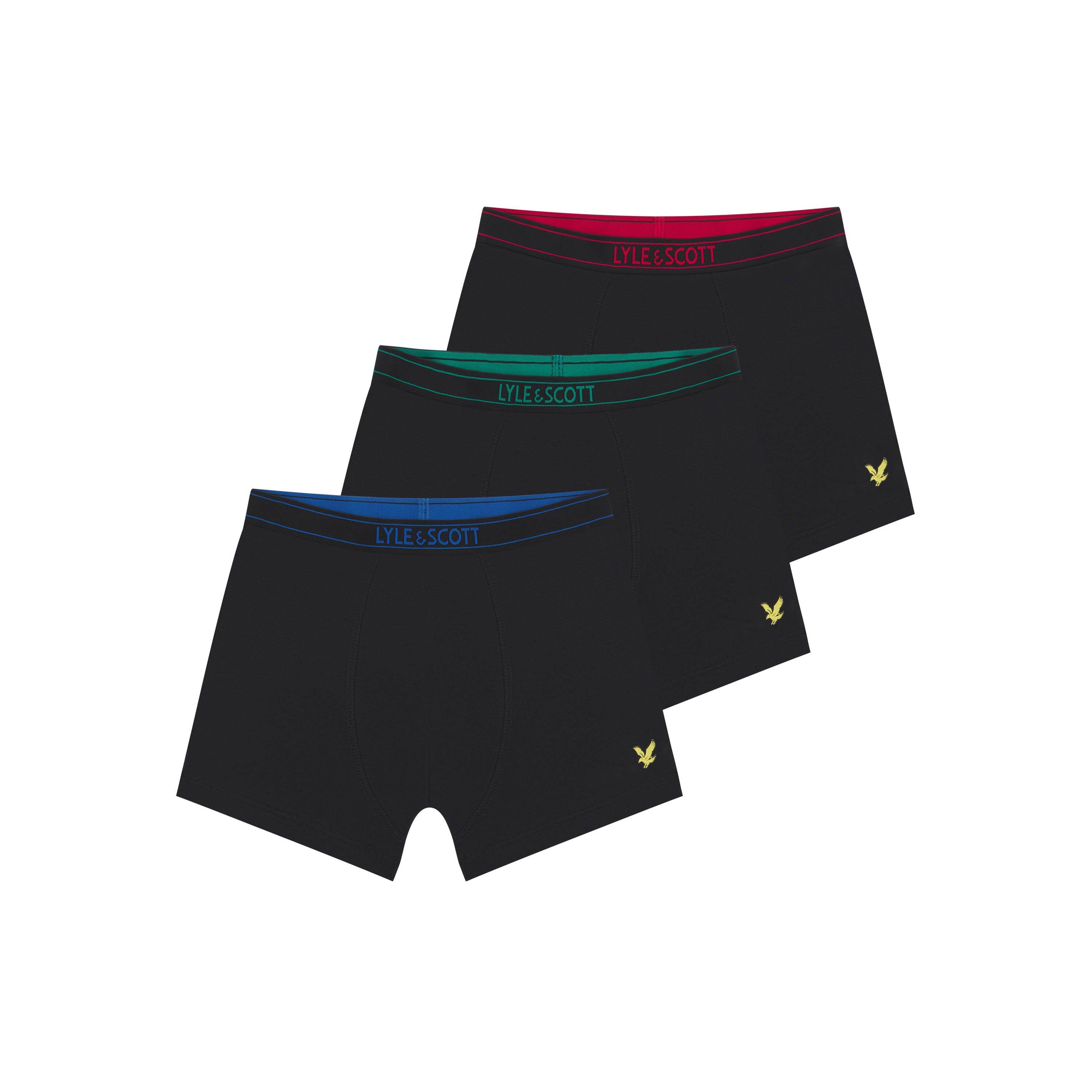 Black Multi - Lyle and Scott - Lyle Chadwick 3 Pk Tr Jn64 - 1