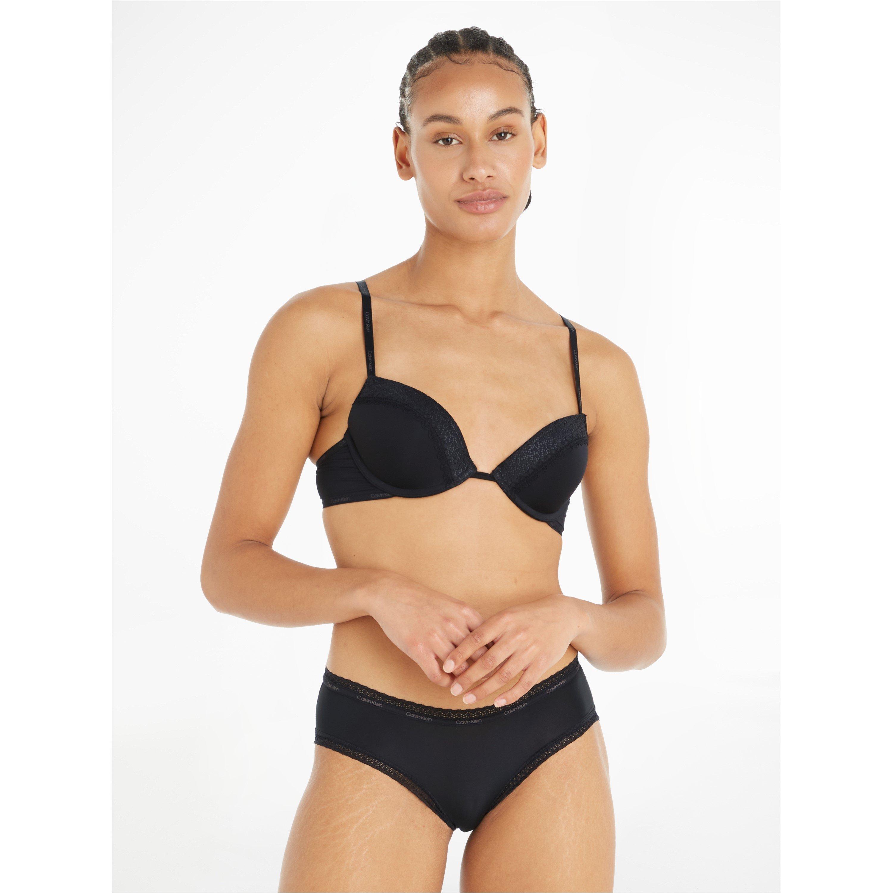 Black 001 - Calvin Klein - Calvin Flirty Plunge Bra - 2