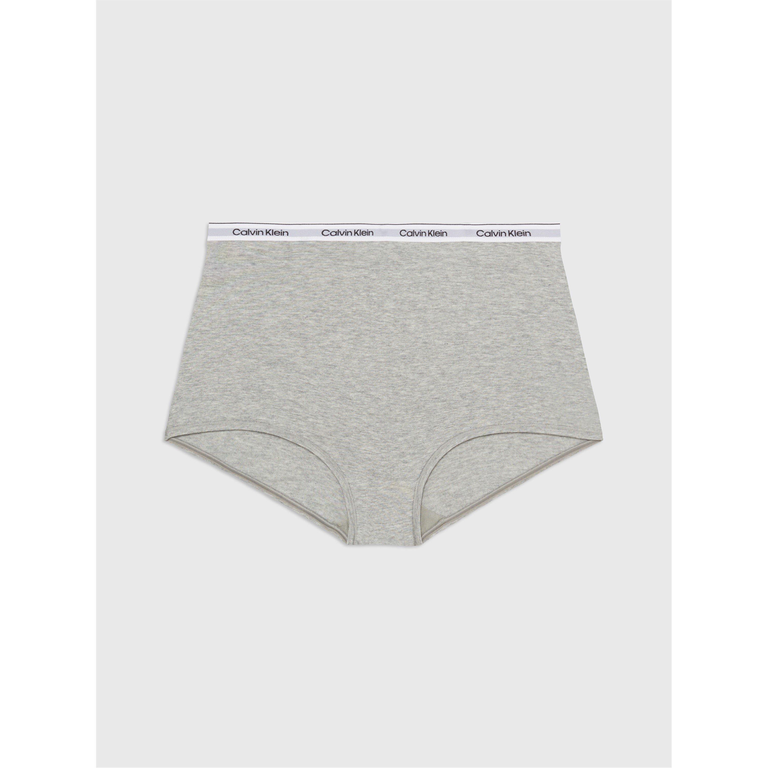 Calvin Klein Women's Streamlined Soft Fabric Boy Shorts - Grey - 10 (S)