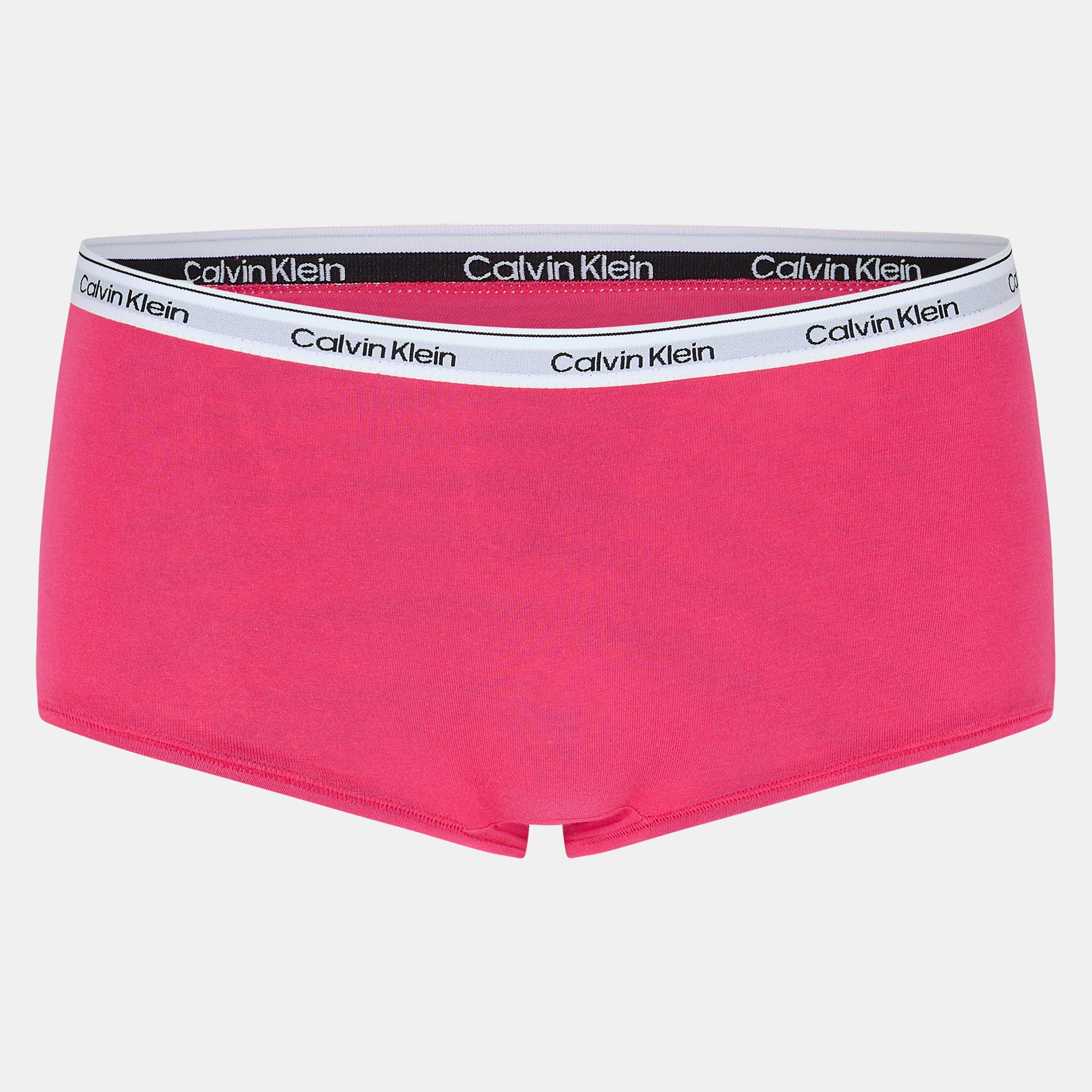 Calvin Klein Women's Streamlined Soft Fabric Boy Shorts - Vibrant Pink - 10 (S)