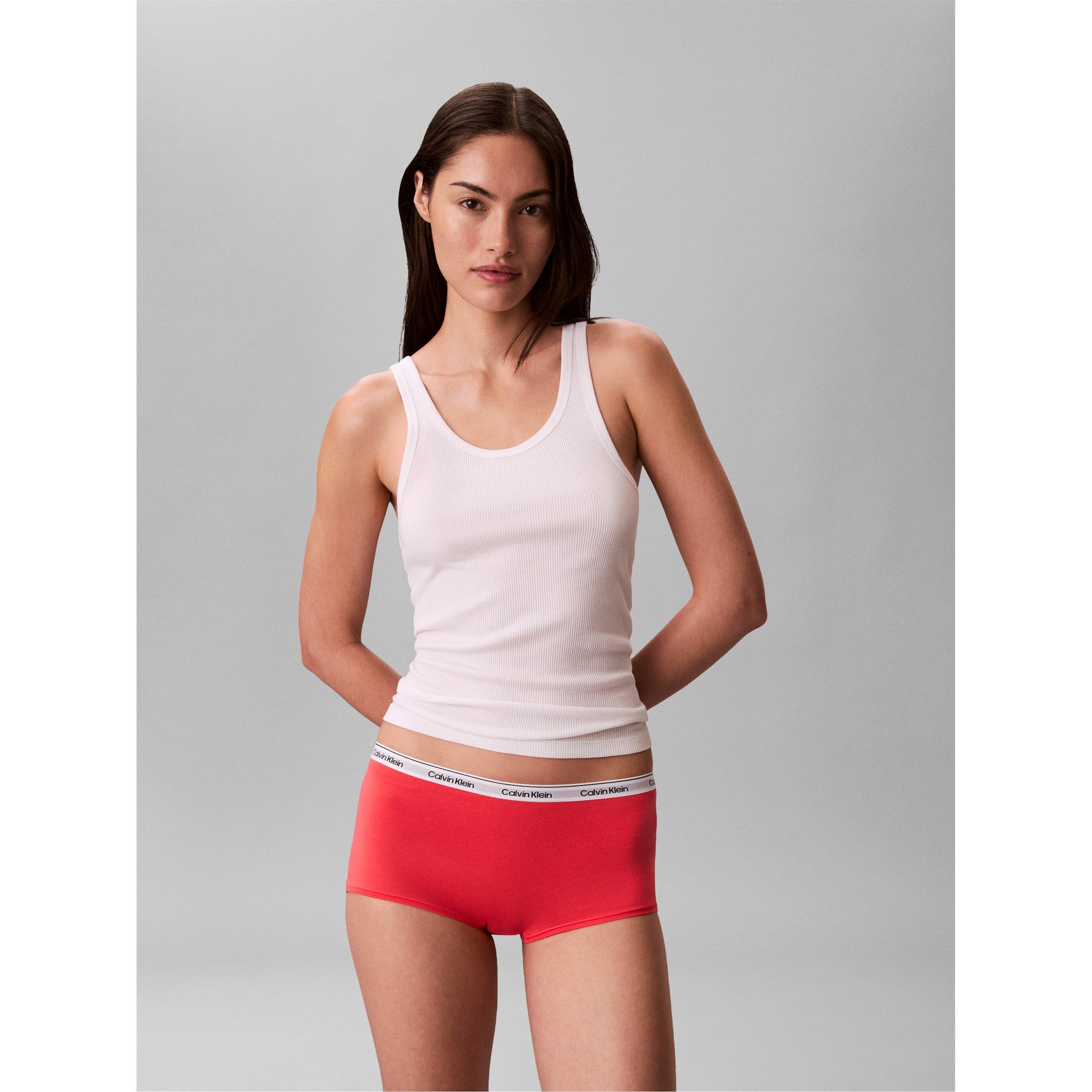 Cradle Pink - Calvin Klein - Women's Streamlined Soft Fabric Boy Shorts - 2