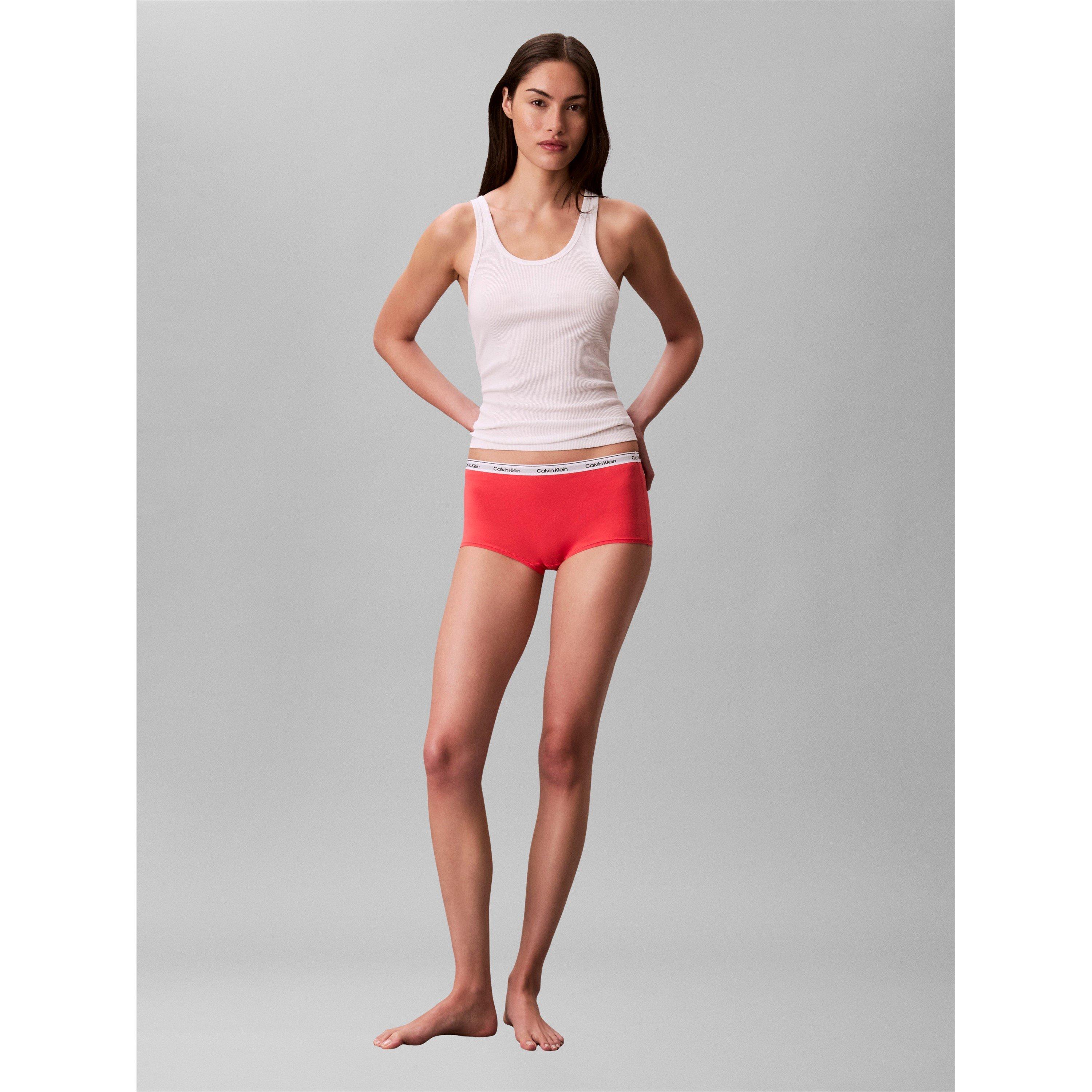 Cradle Pink - Calvin Klein - Women's Streamlined Soft Fabric Boy Shorts - 4