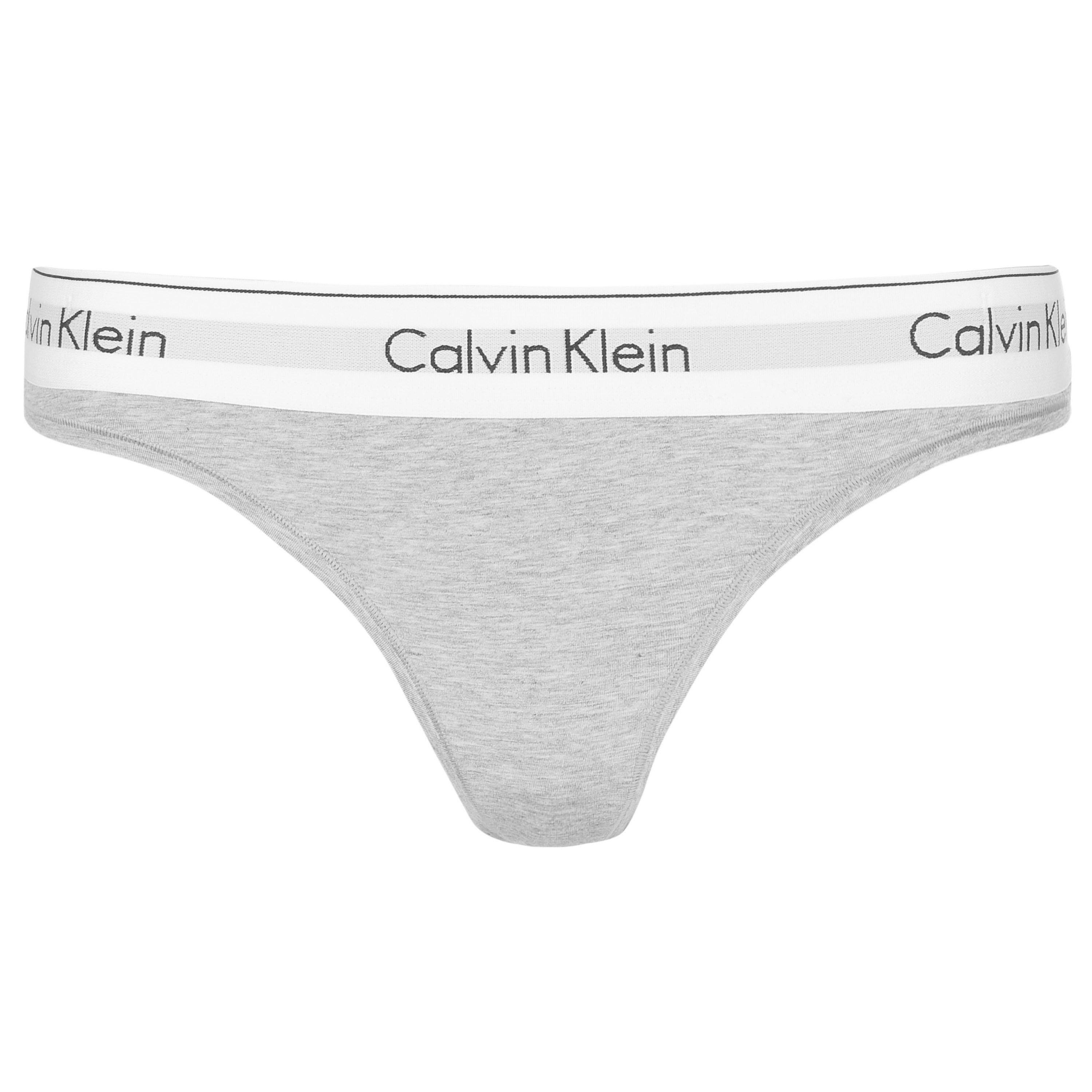 Calvin Klein Women's Modern Thong - Grey Hthr - 16 (XL)