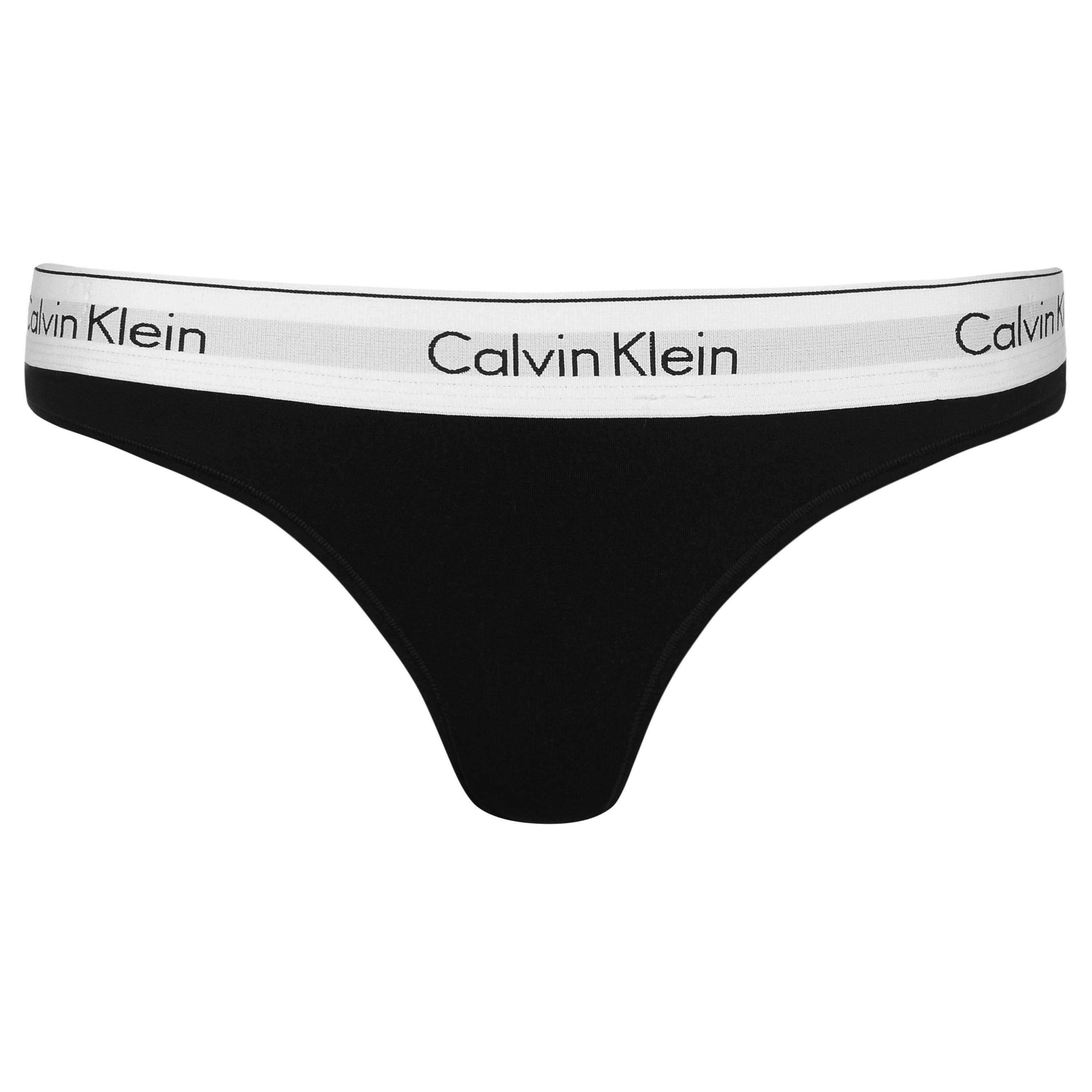 Calvin Klein Women's Modern Thong - Black - 8 (XS)