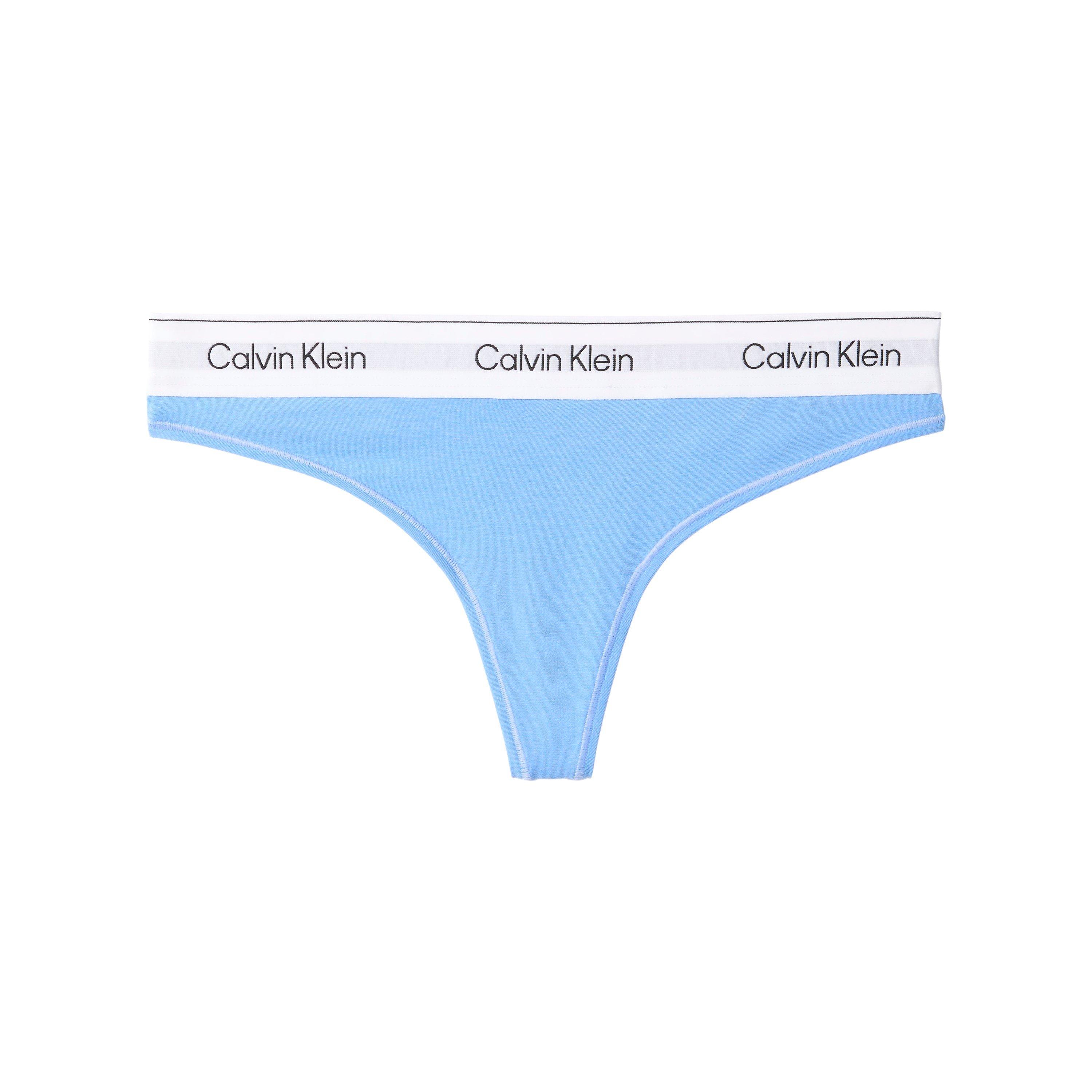 Calvin Klein Women's Modern Thong - Blue Descent - 12 (M)