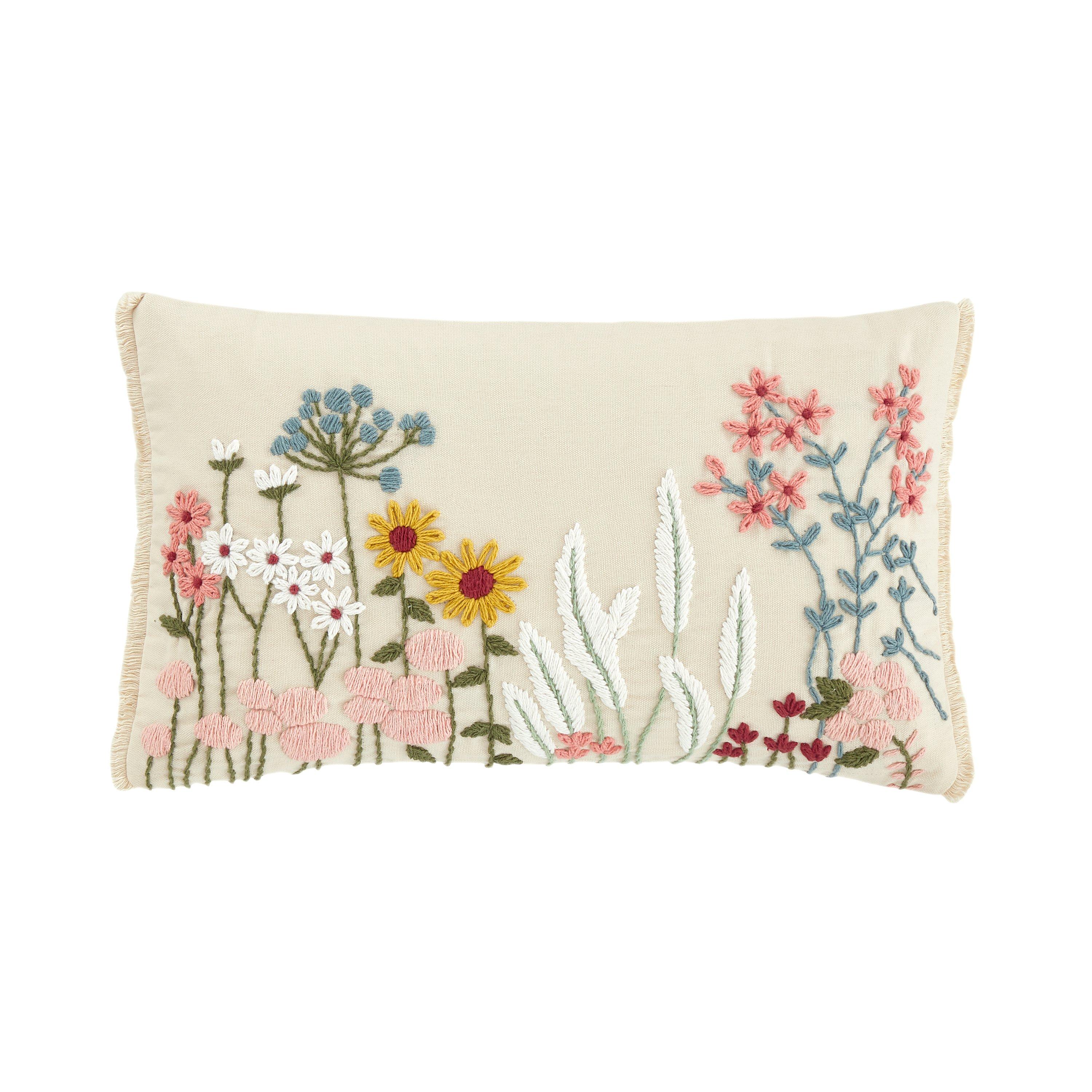 Natural - Catherine Lansfield - Countryside Floral Embellished Cushion - 3