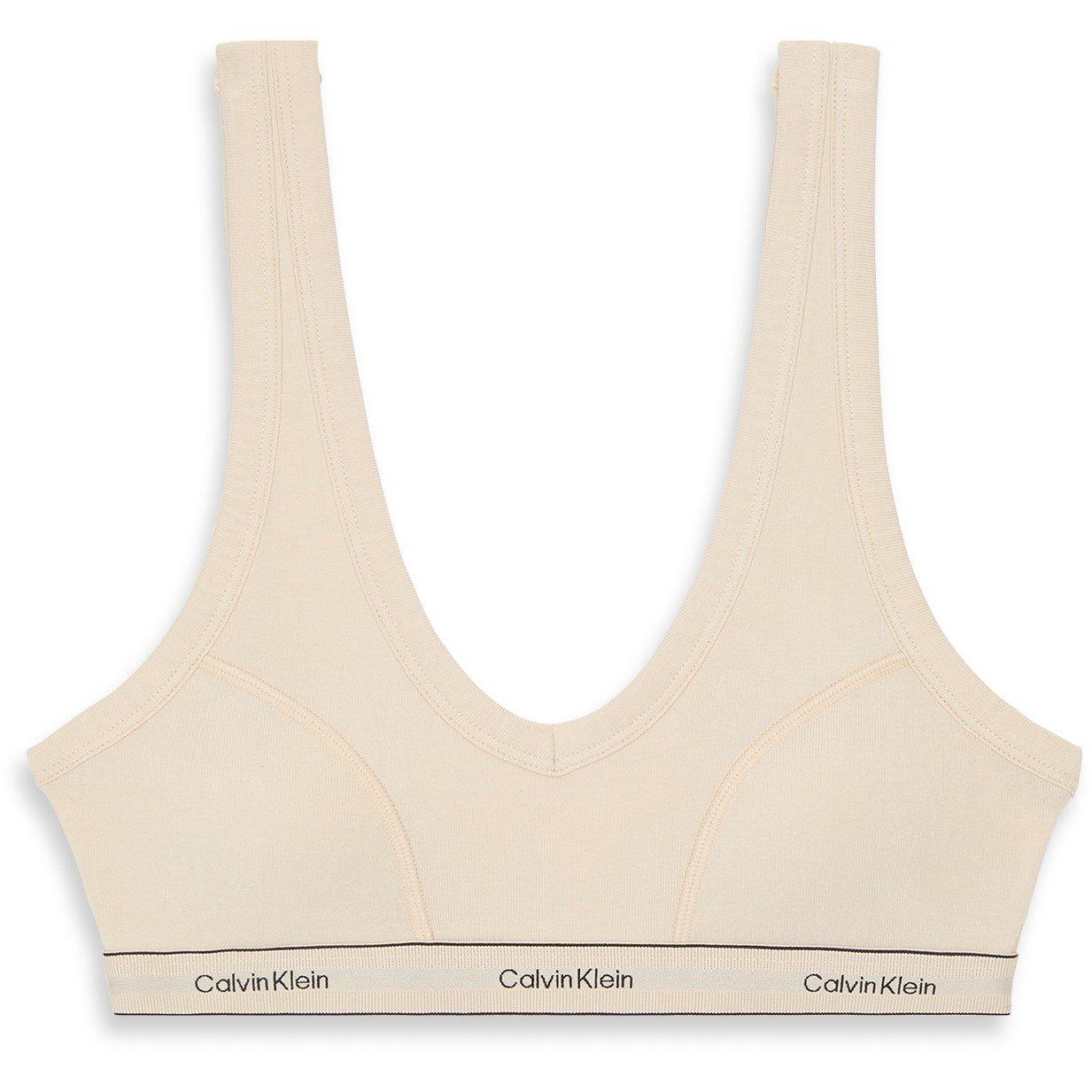 Calvin Klein Women's Heritage Scoop Non Wired Bralette - Oyster Gray - 14 (L)