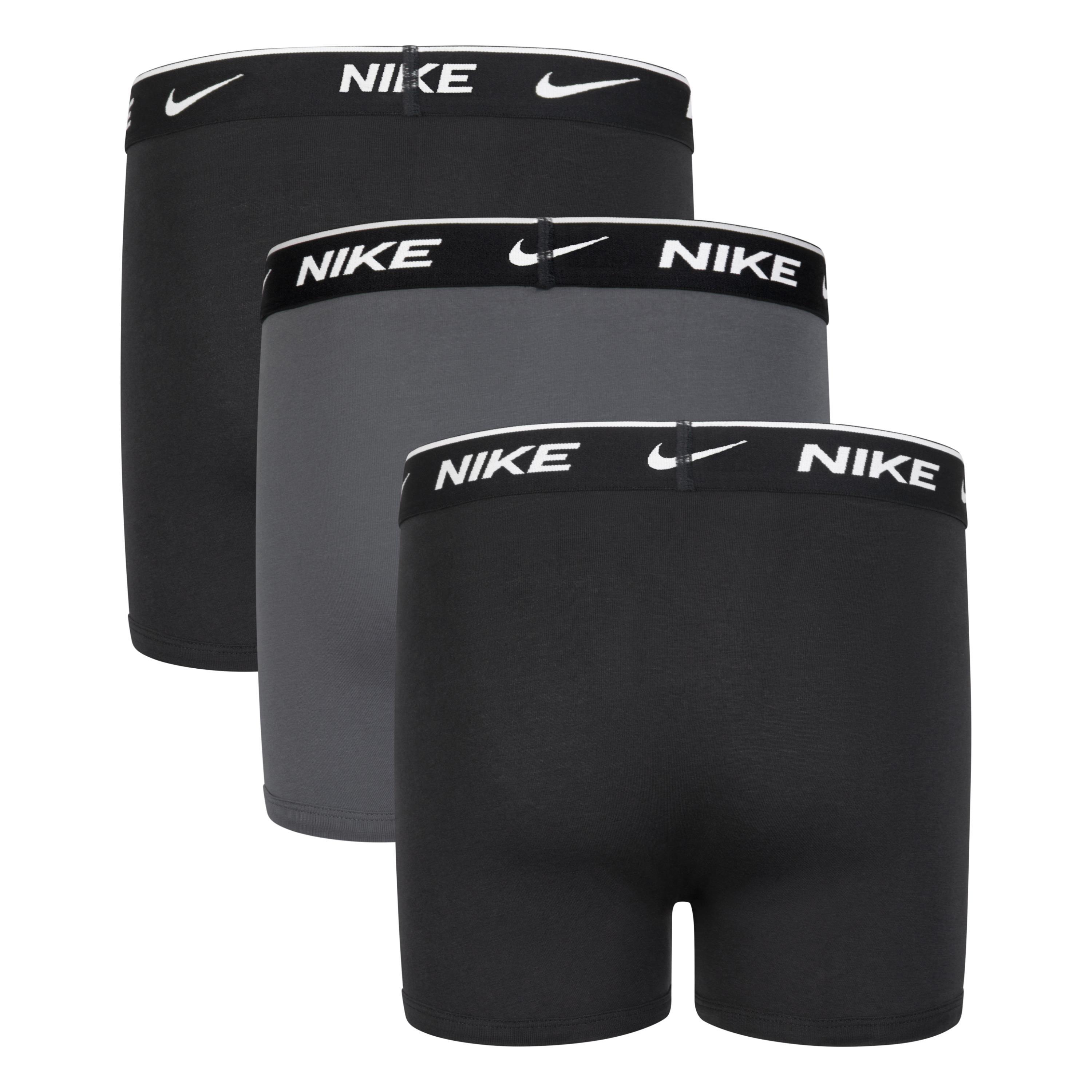 Black/Grey - Nike - Cotton Boxer Brief 3 Pack Boys - 2