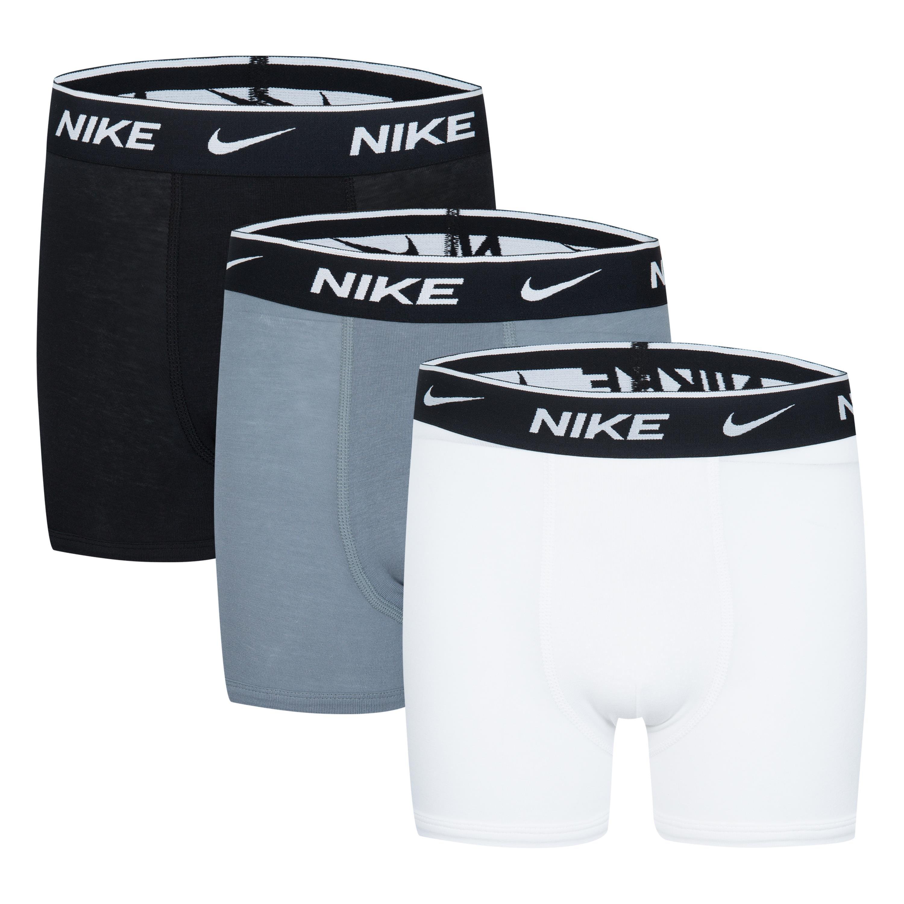 Nike Boys Cotton Boxer Brief 3 Pack - Black/White - 12-13