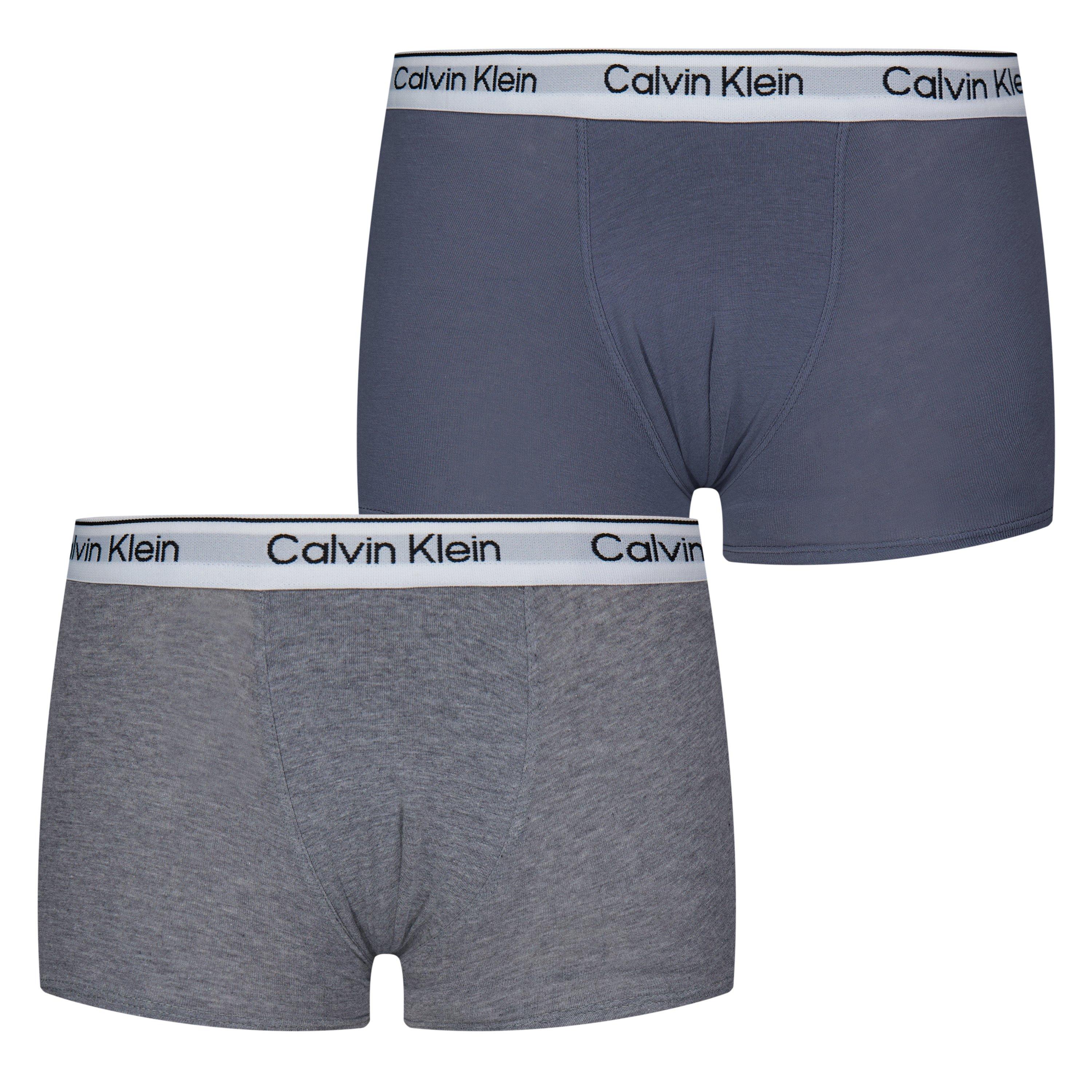 Calvin Klein Boys 2 Pack Boxer Shorts - Char/Grey - 14-16Y