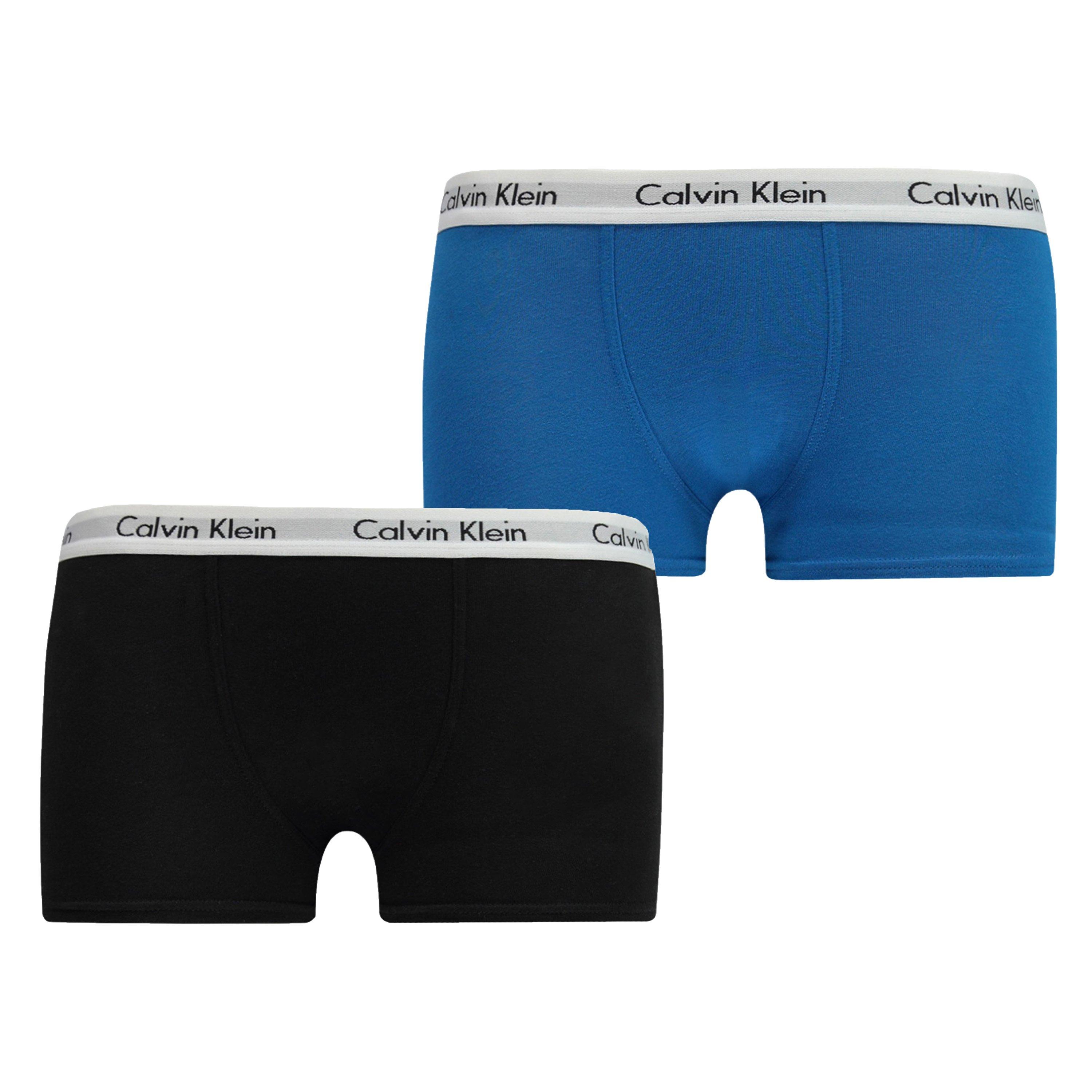 Calvin Klein Boys 2 Pack Boxer Shorts - Black/Royal - 14-16Y