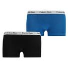 Schwarz/Royal - Calvin Klein - Calvin 2 Pack Boxer Shorts - 1