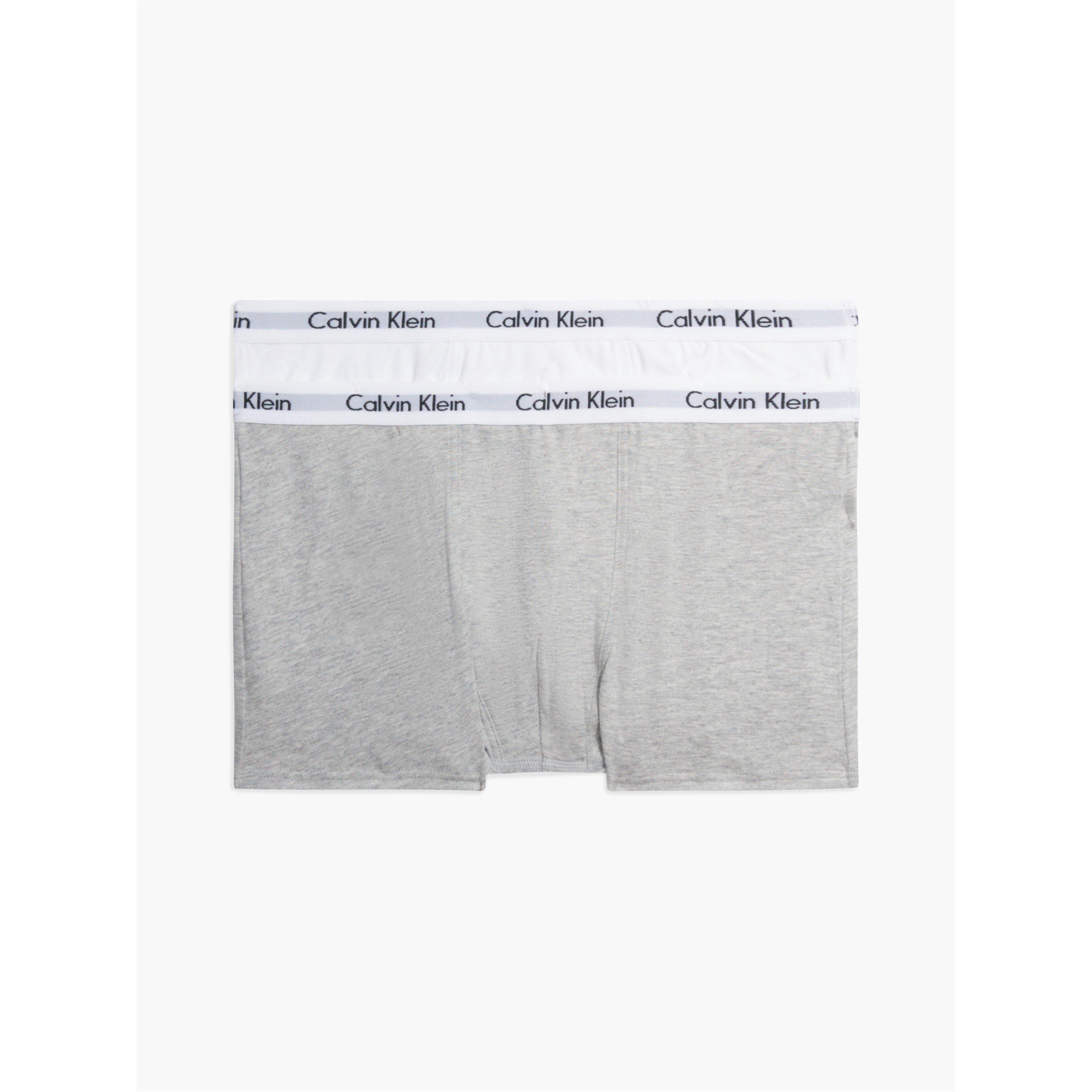 Calvin Klein Boys 2 Pack Boxer Shorts - White/Grey - 12-13Y