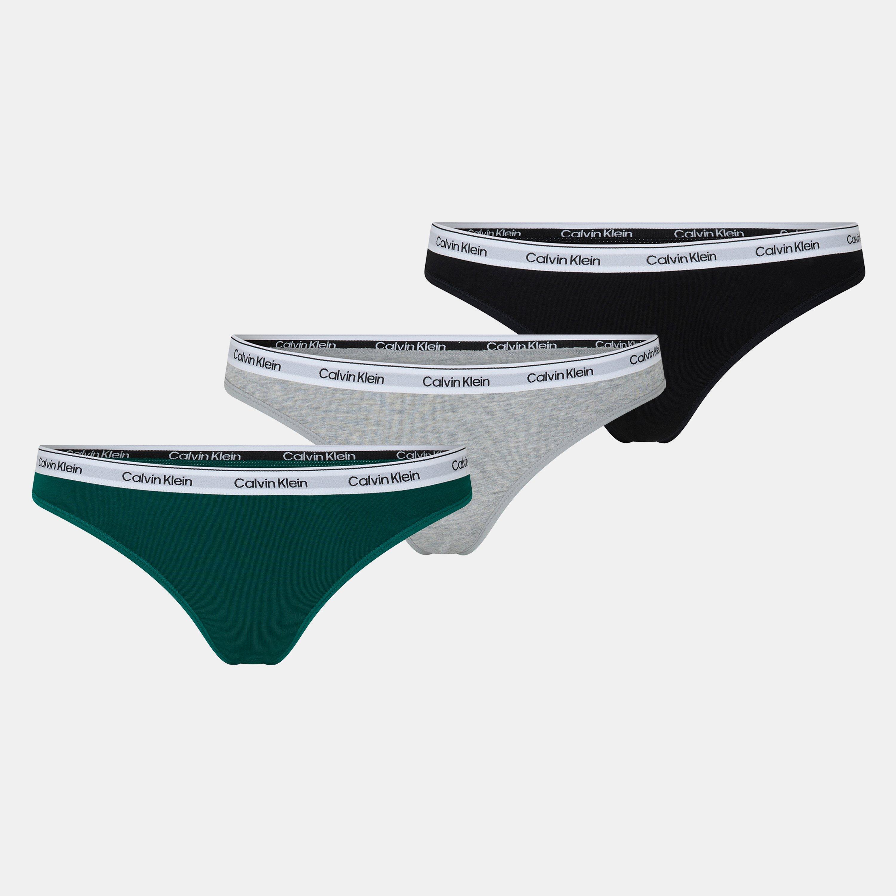 Black/Grey/Turf - Calvin Klein - 3 Pack Thongs - 1