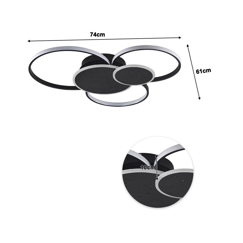 Black - Kabinet UK - LED 5 Round Ceiling Light in White Light - 6