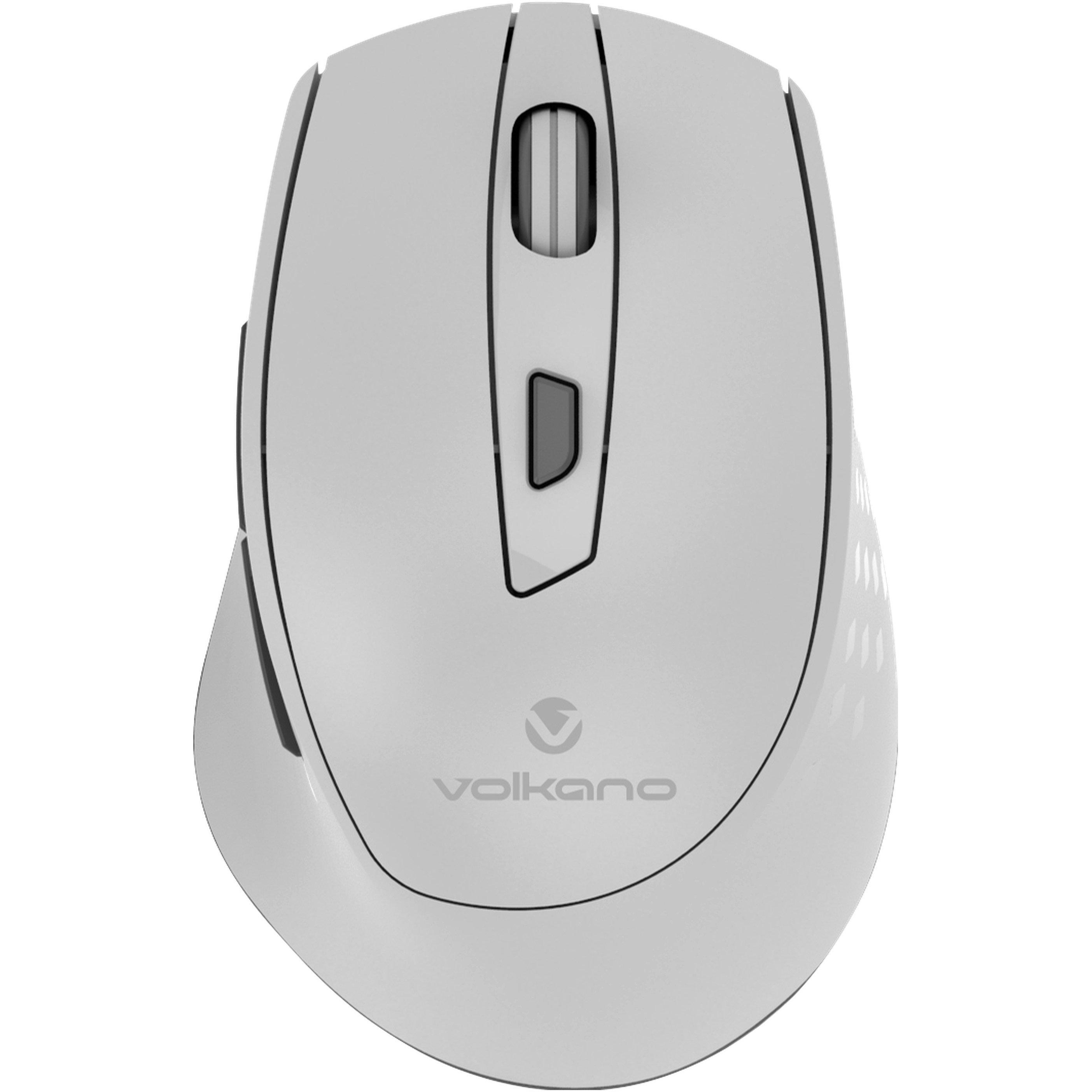 Grey - Volkano - Volkano Chrome Series Wireless Ergonomic Mouse - 1