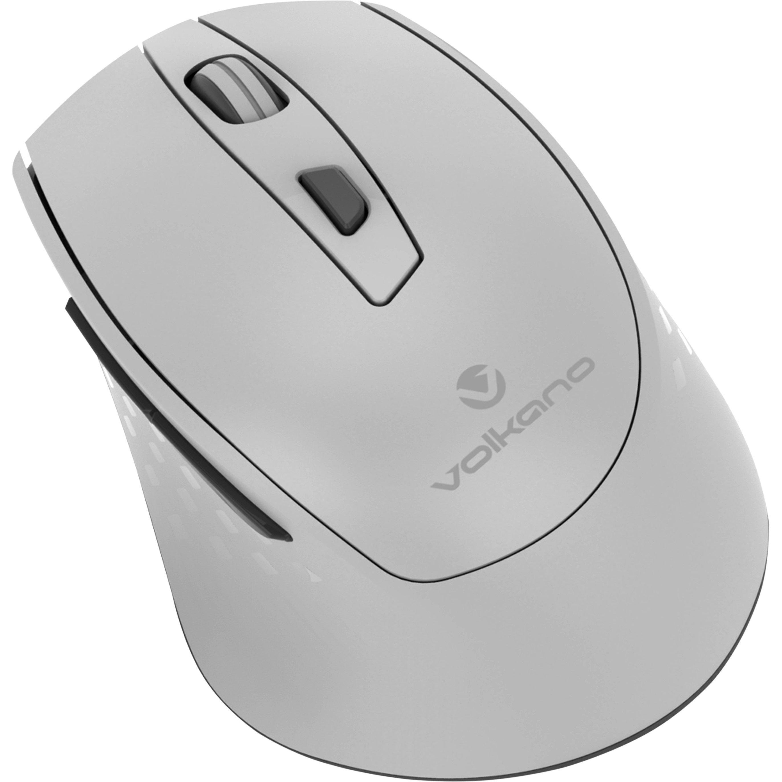 Grey - Volkano - Volkano Chrome Series Wireless Ergonomic Mouse - 2