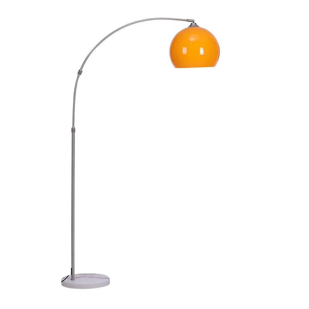 Orange - Kabinet UK - Modern Arched Floor Lamp with Marble Base - 3