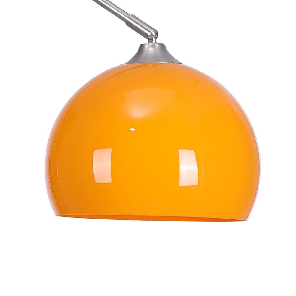 Orange - Kabinet UK - Modern Arched Floor Lamp with Marble Base - 4