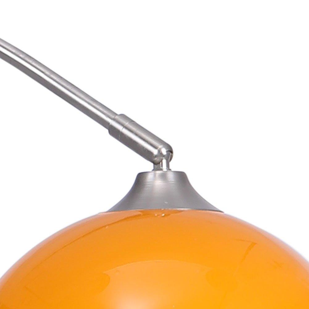 Orange - Kabinet UK - Modern Arched Floor Lamp with Marble Base - 5