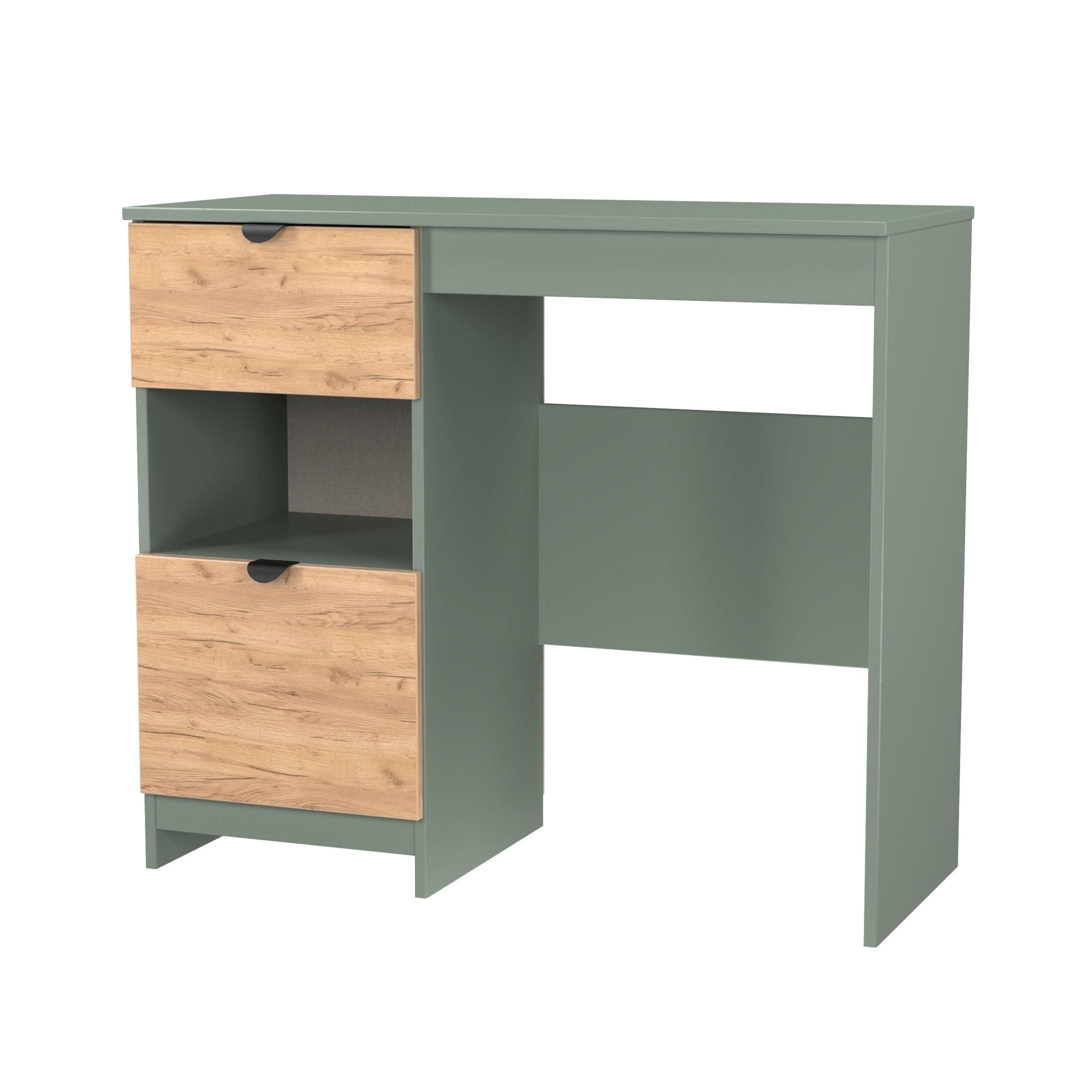 Craft Oak & Ree - Welcome Furniture - Solomon 2 Drawer Open Shelf Vanity - 3