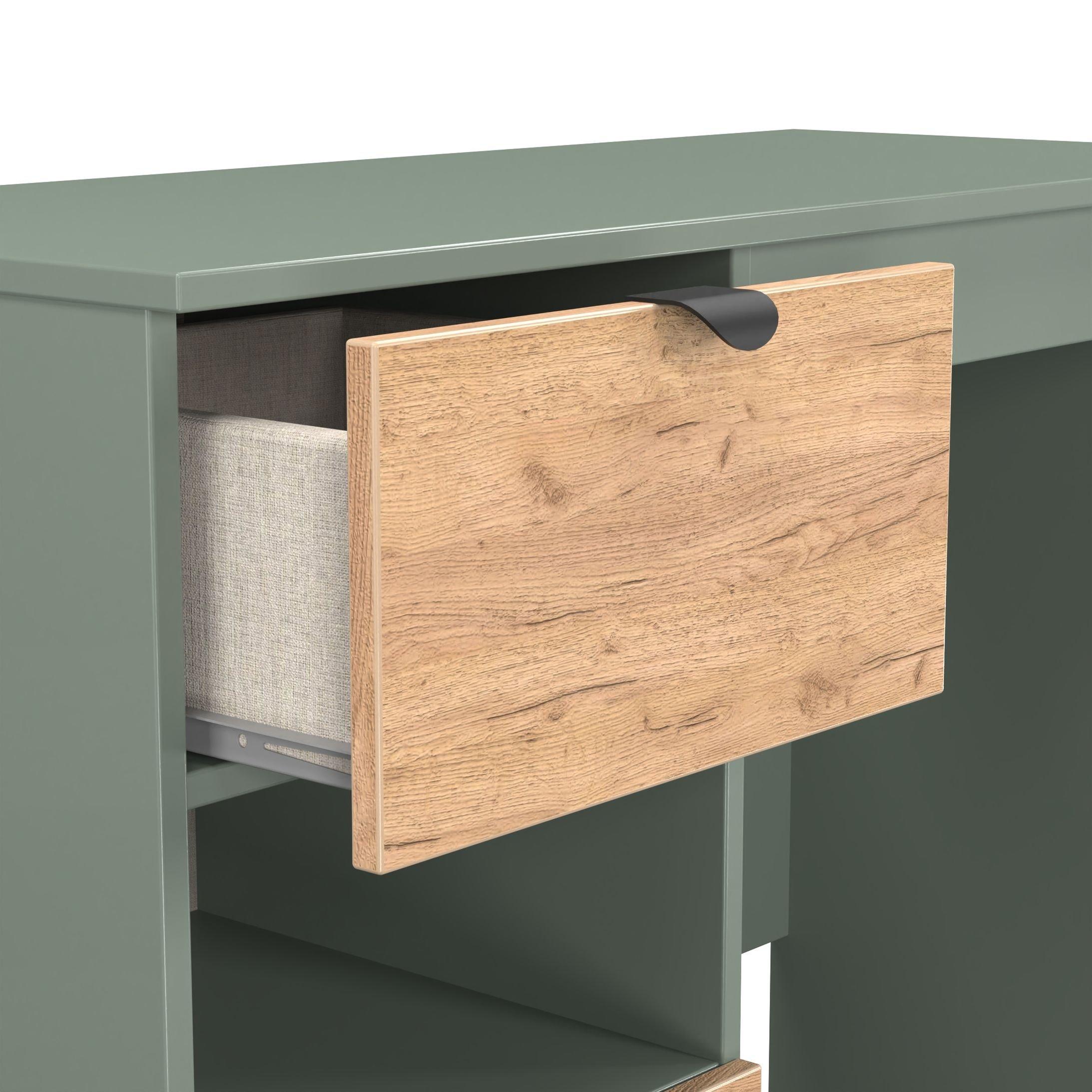 Craft Oak & Ree - Welcome Furniture - Solomon 2 Drawer Open Shelf Vanity - 5