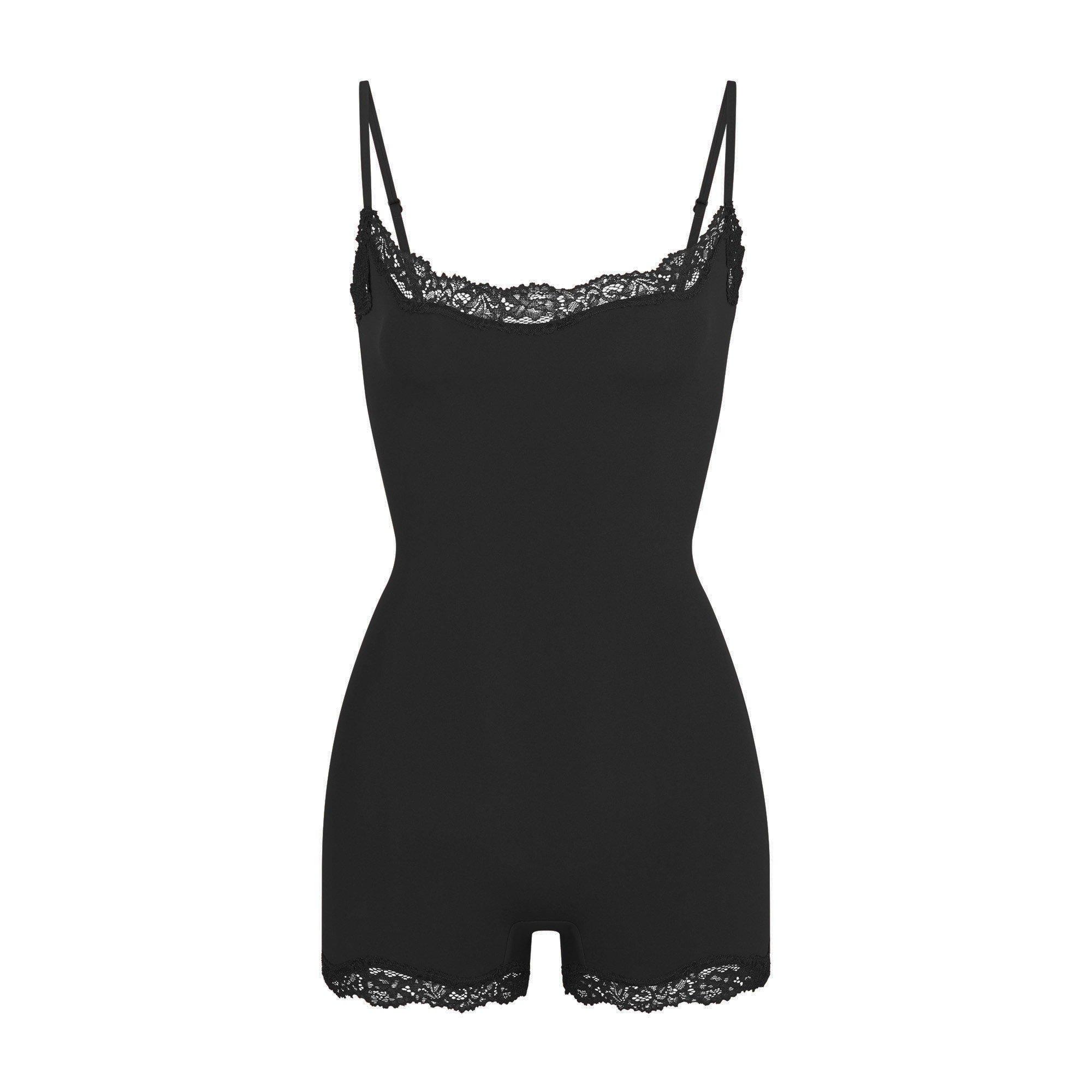 SKIMS Womens Fits Everybody Lace Onesie - ONYX - Size 14 (L)