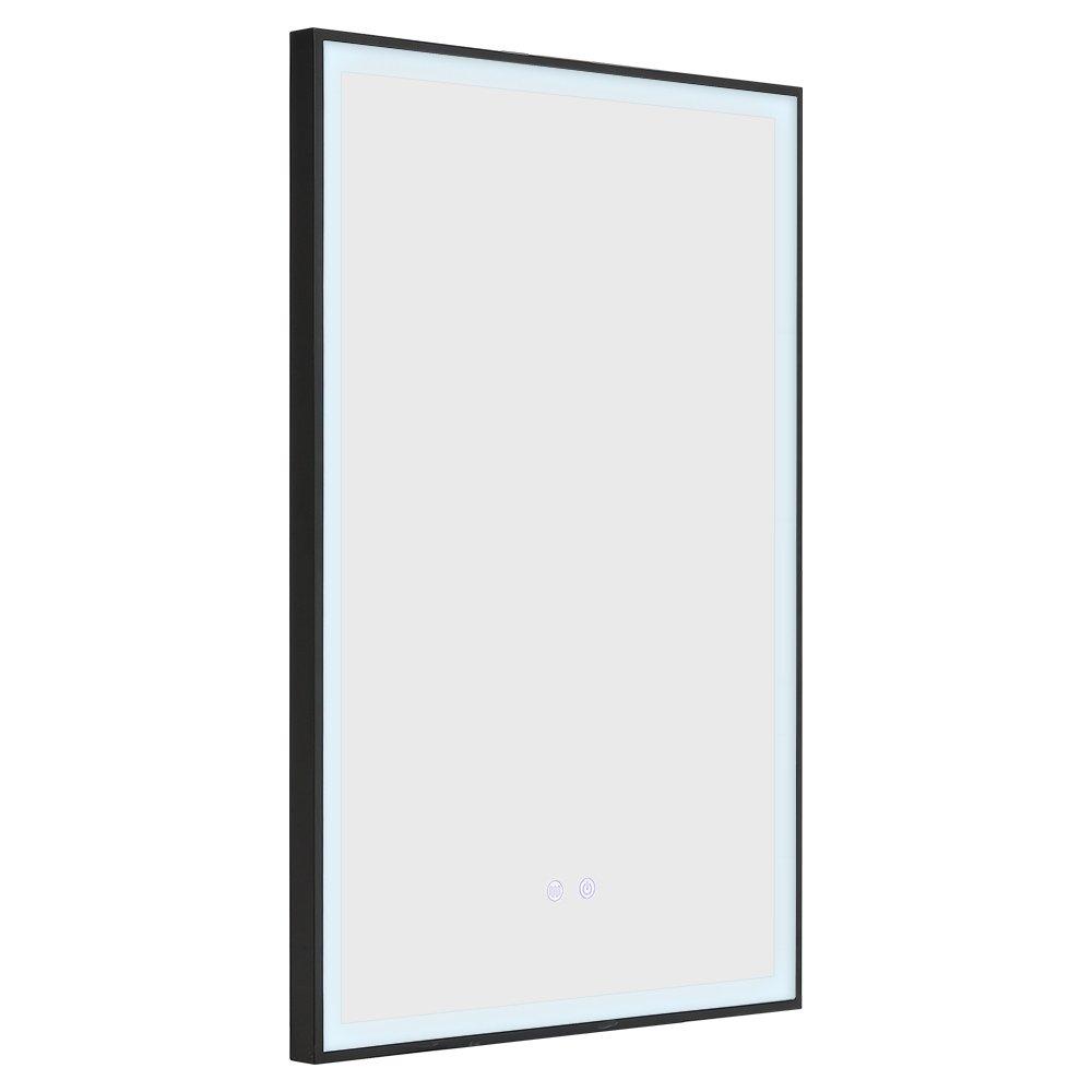 Black - Kabinet UK - Rectangular Anti-Fog Vanity Mirror with Sensor - 3