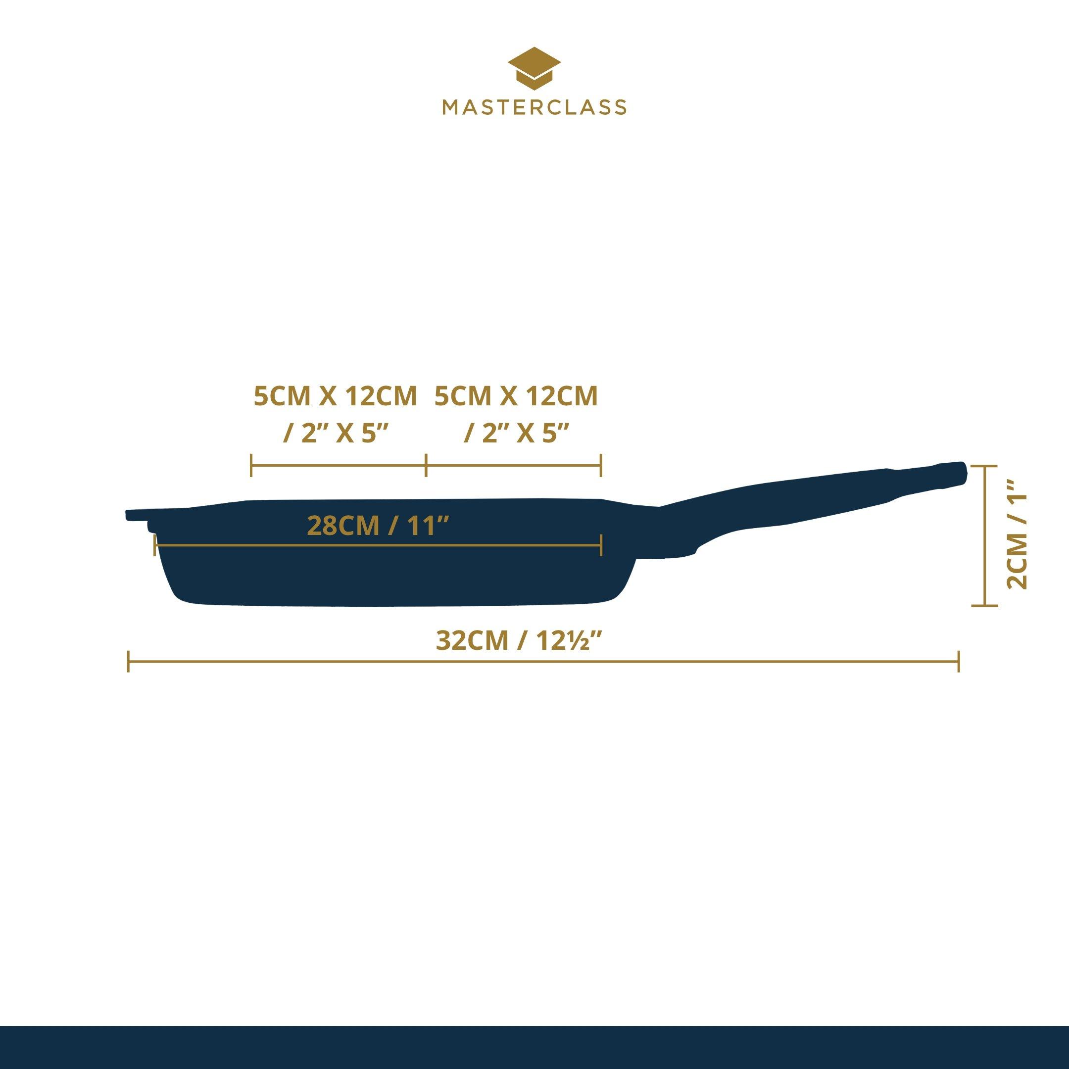 Grey - MasterClass - MasterClass Cast Aluminium Three Section Grill Pan - 6