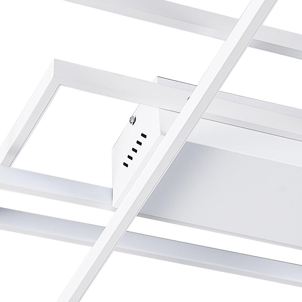 White - Kabinet UK - Rectangular LED Semi-Flush Light - 4