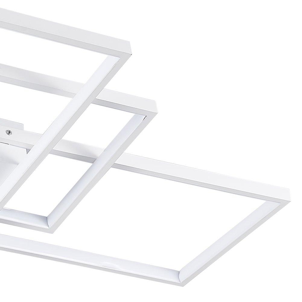 White - Kabinet UK - Rectangular LED Semi-Flush Light - 5