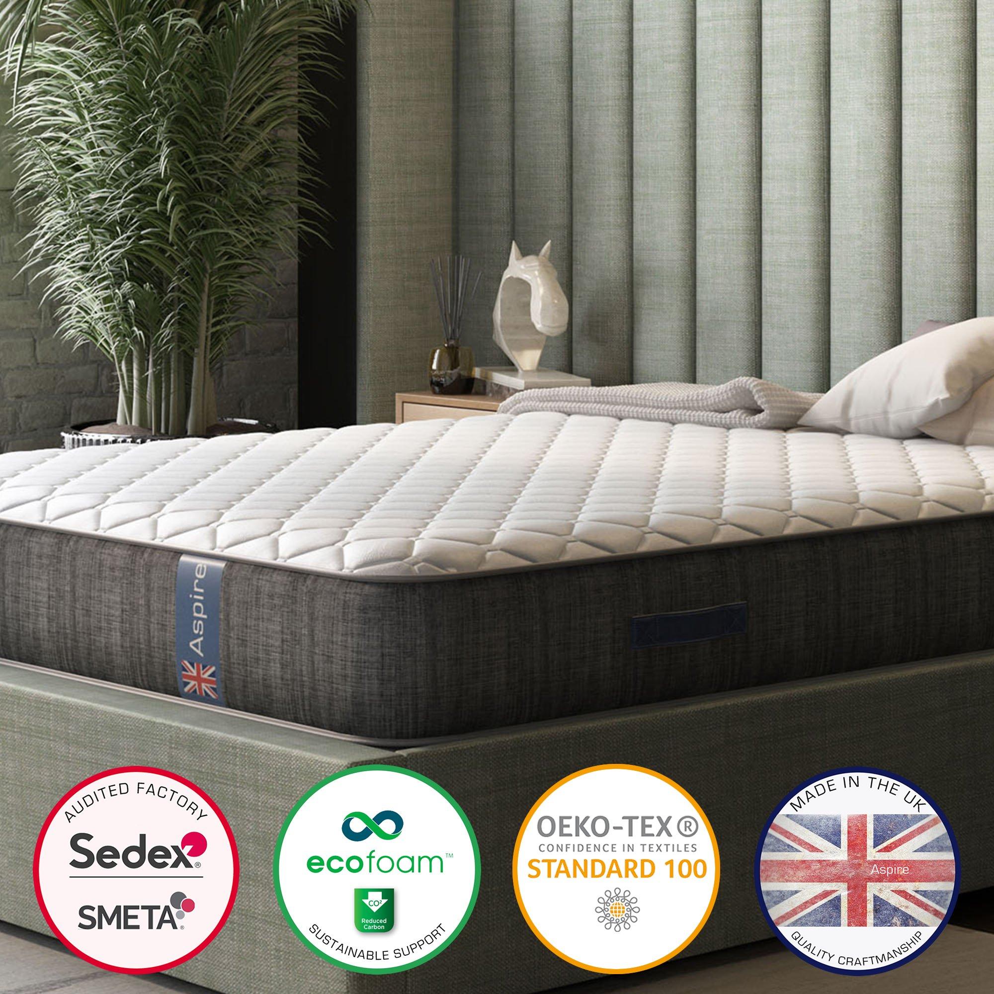 White - Aspire - Pocket and Wool Mattress in a Box - 6