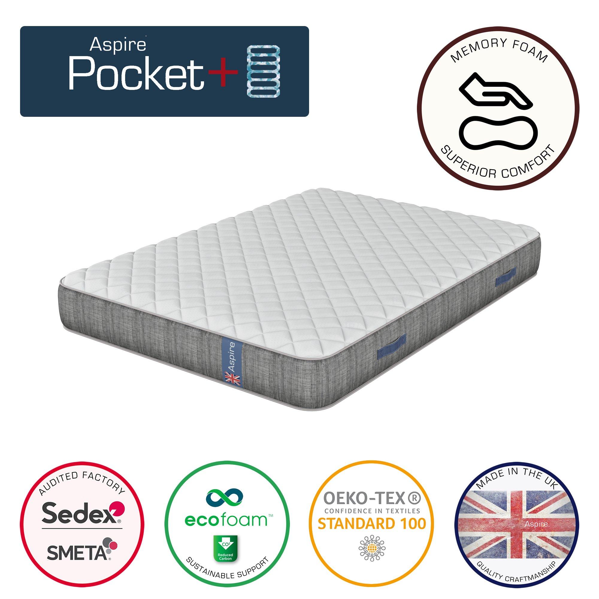 Pktp-Mf-Dia-Ol- - Aspire - Tension Relieving Pocket Memory Foam Mattress - 2