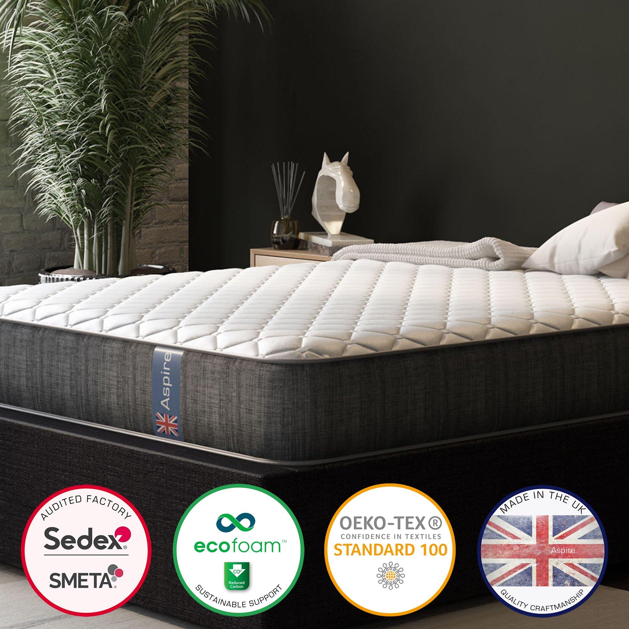 White - Aspire - Muscle Recovery Pocket Memory Hybrid Mattress - 6