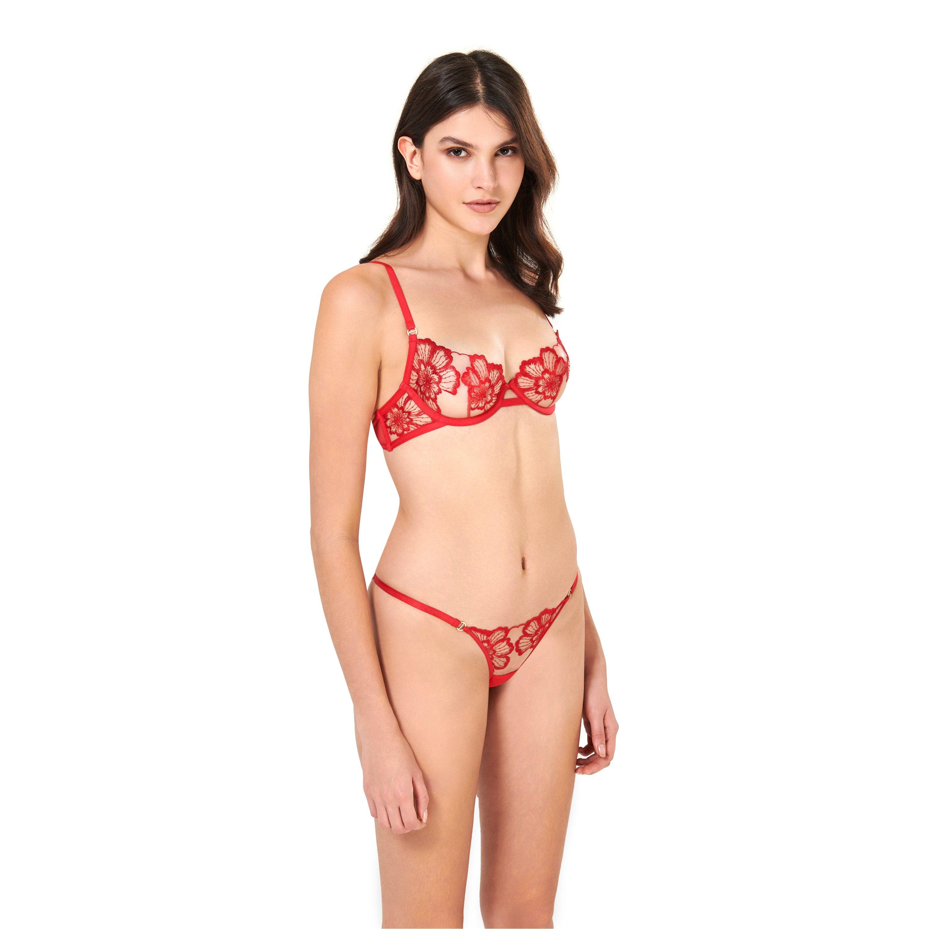 Tomato Red - Bluebella - Women's Catalina Wired Balcony Bra - 2