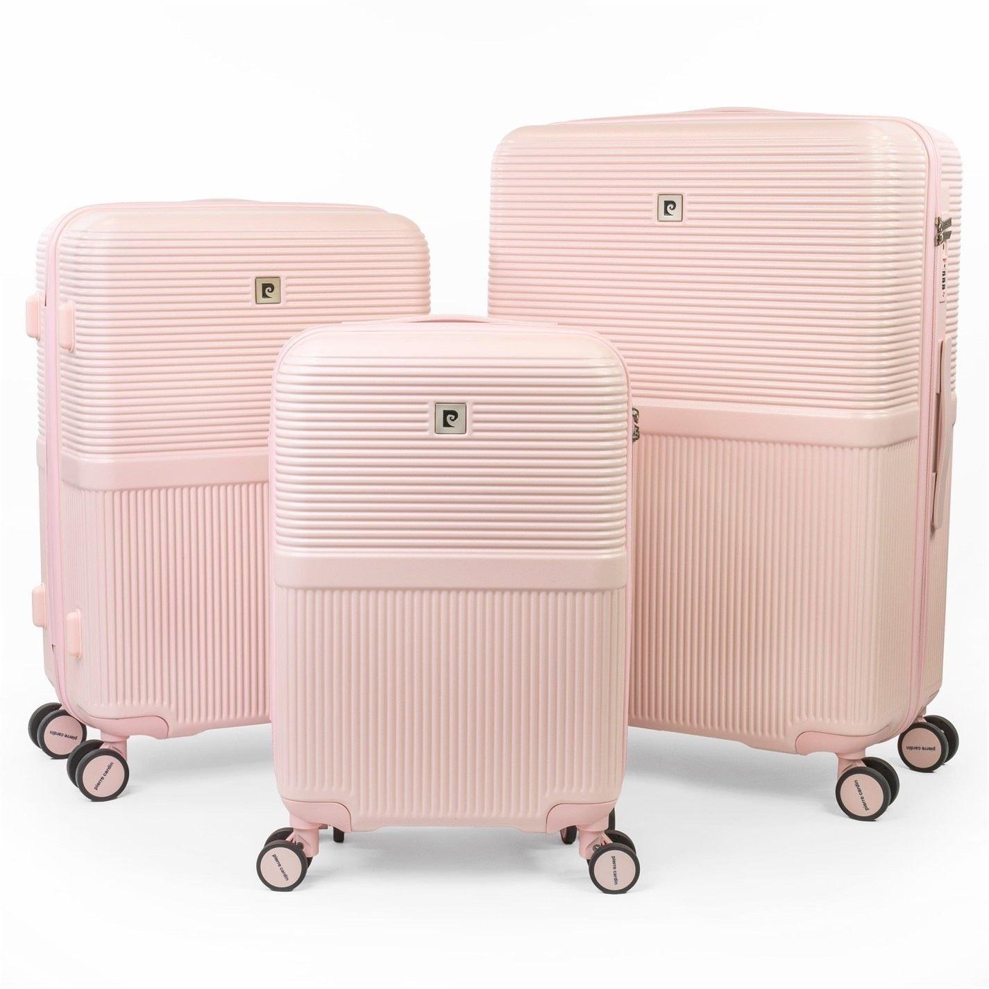 Pink Cl899-28 - Pierre Cardin - Monaco Premium Hard Shell Suitcase Wheeled Luggage - 1