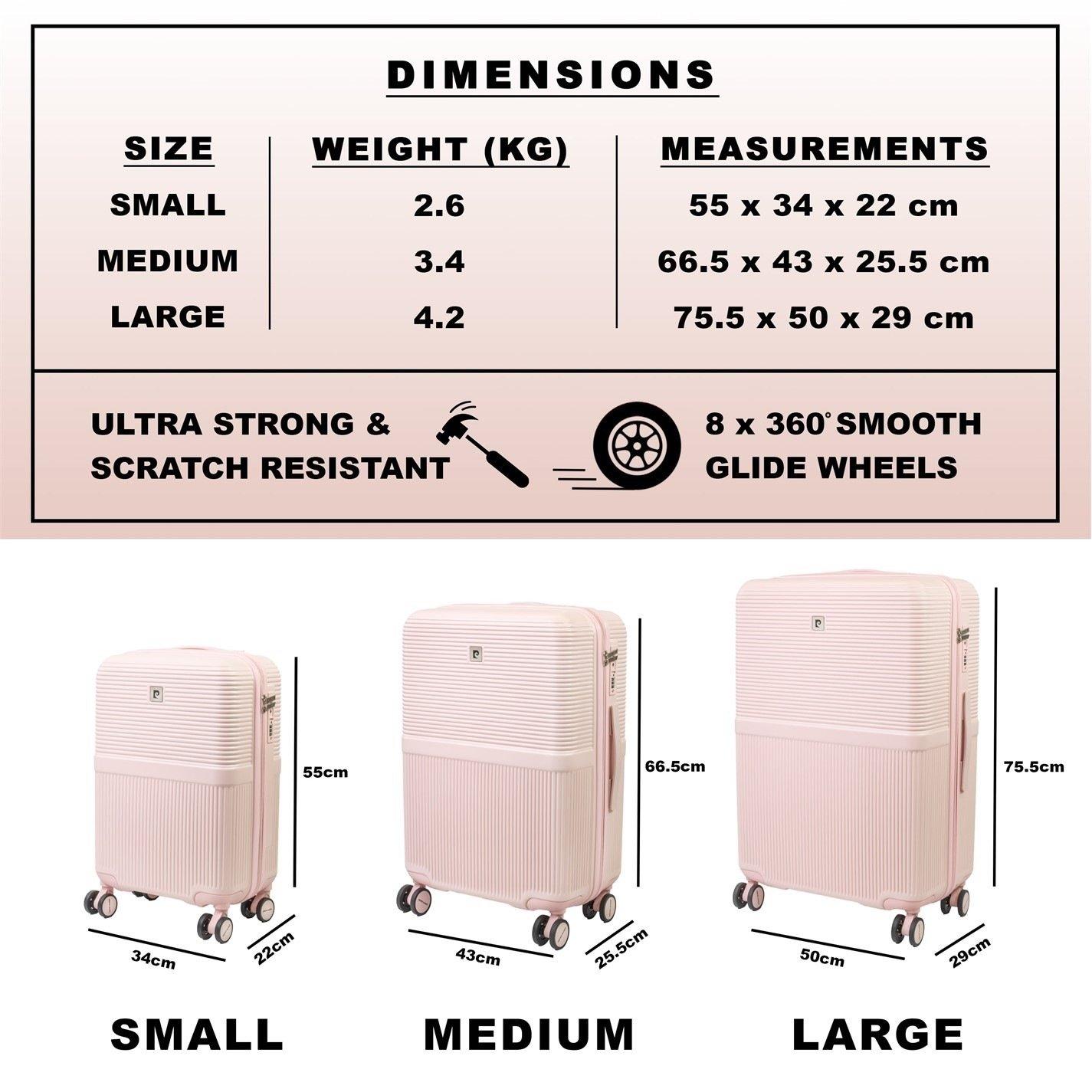 Pink Cl899-28 - Pierre Cardin - Monaco Premium Hard Shell Suitcase Wheeled Luggage - 3