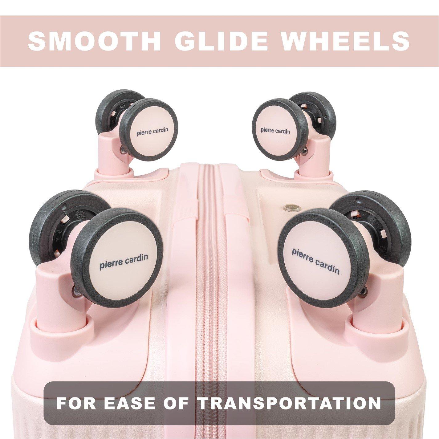 Pink Cl899-28 - Pierre Cardin - Monaco Premium Hard Shell Suitcase Wheeled Luggage - 5