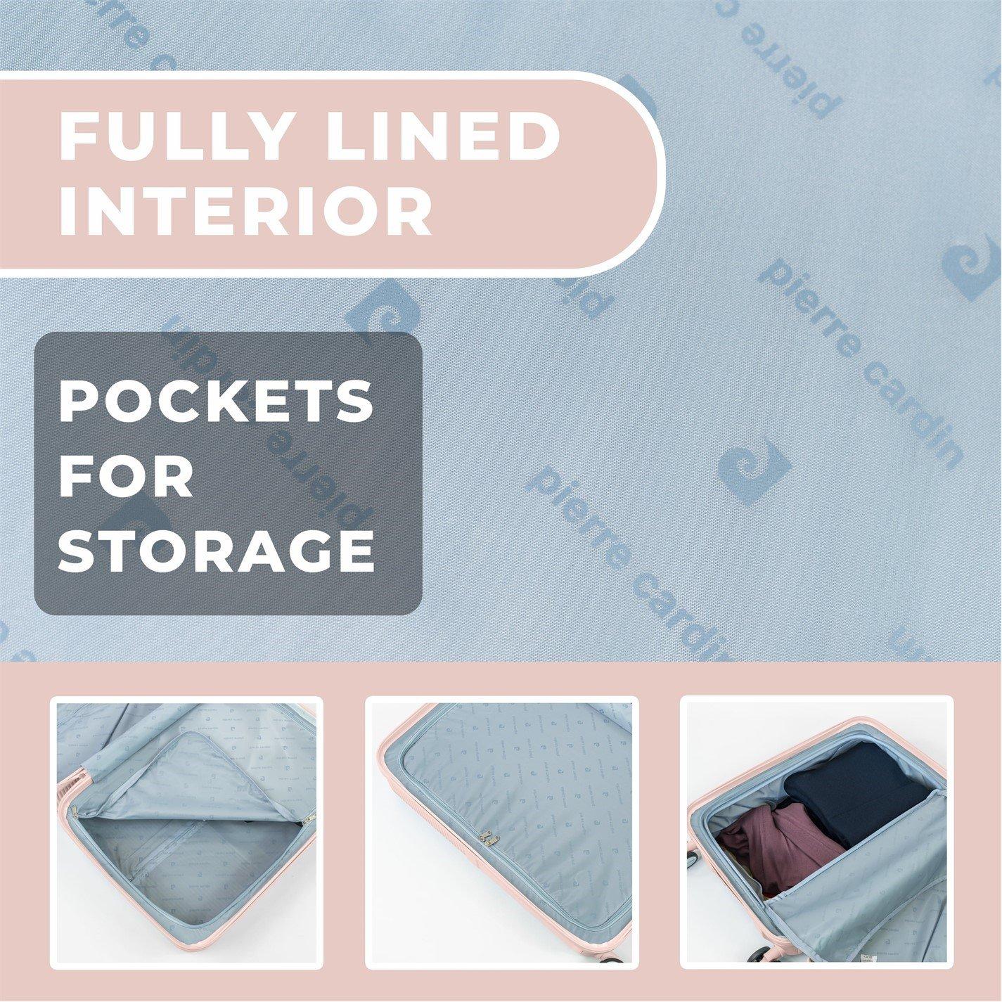 Pink Cl899-28 - Pierre Cardin - Monaco Premium Hard Shell Suitcase Wheeled Luggage - 6