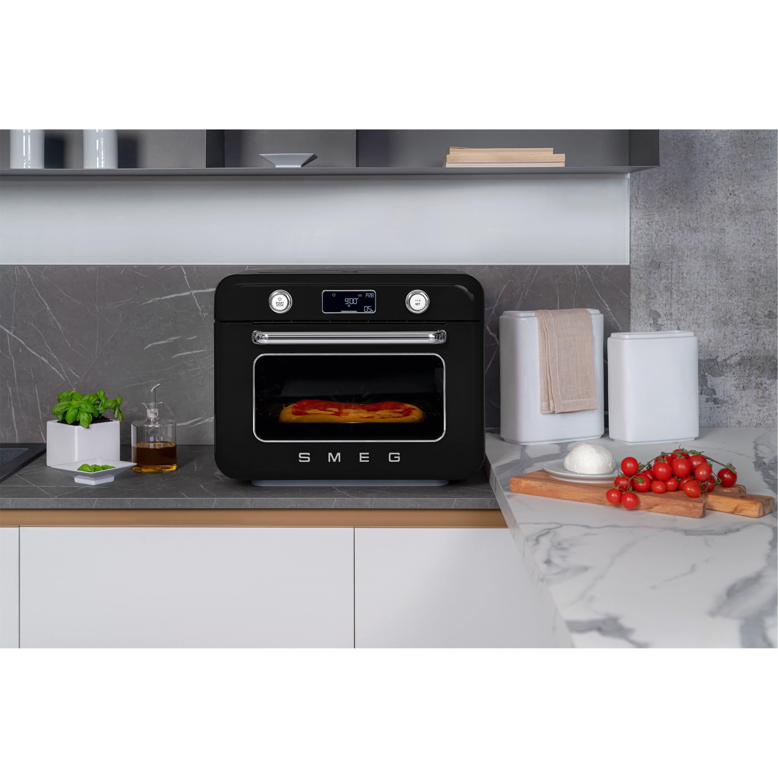 Black - Smeg - 9in1 Multifunction countertop oven with Steam  Air - 11