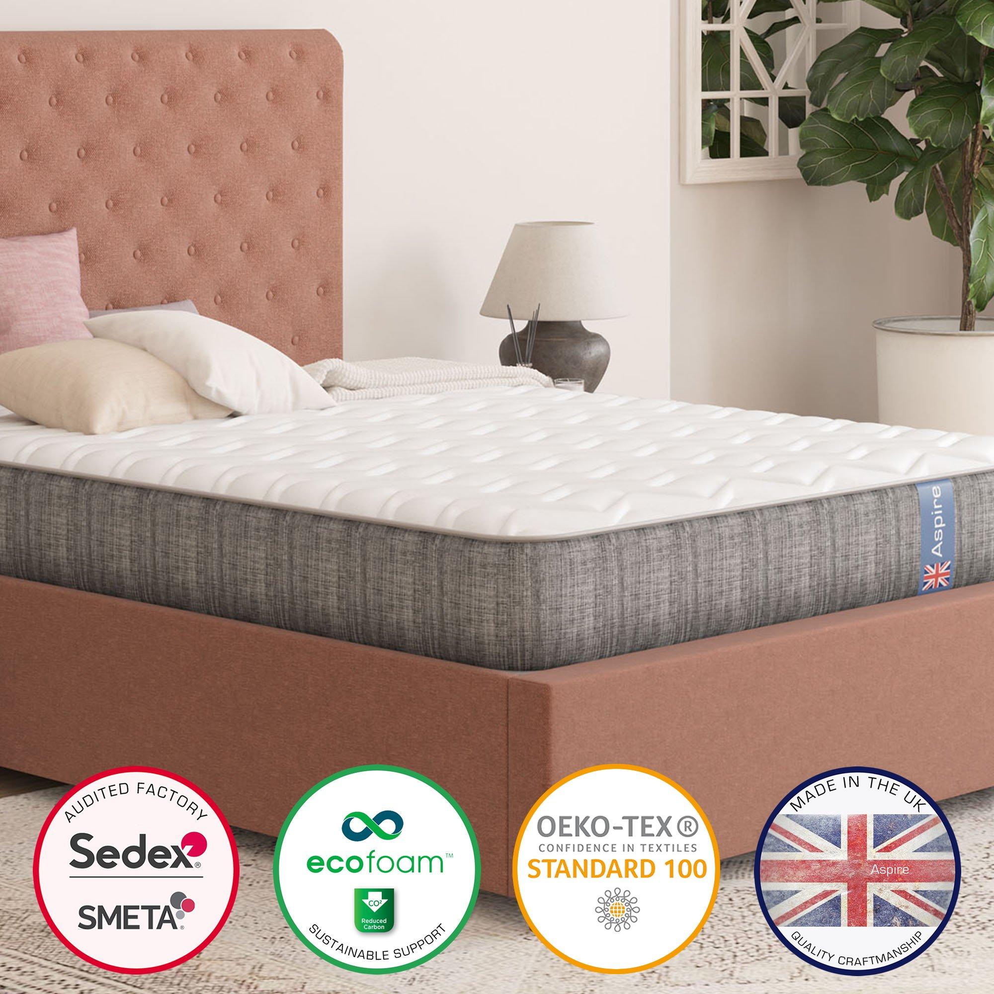 White - Aspire - Quad Layer Pocket Sprung Mattress - 5