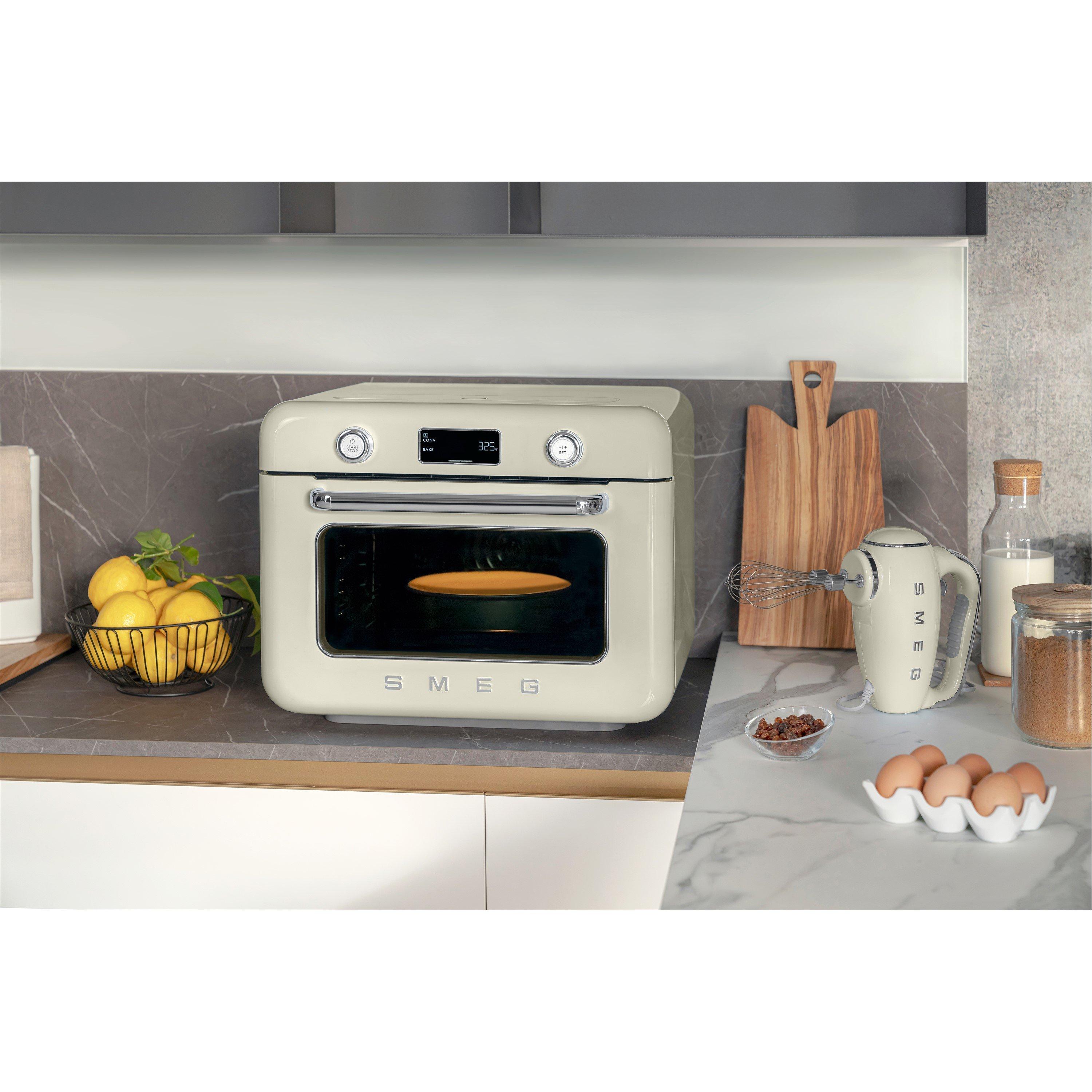 Cream - Smeg - 9in1 Multifunction countertop oven with Steam  Air - 12