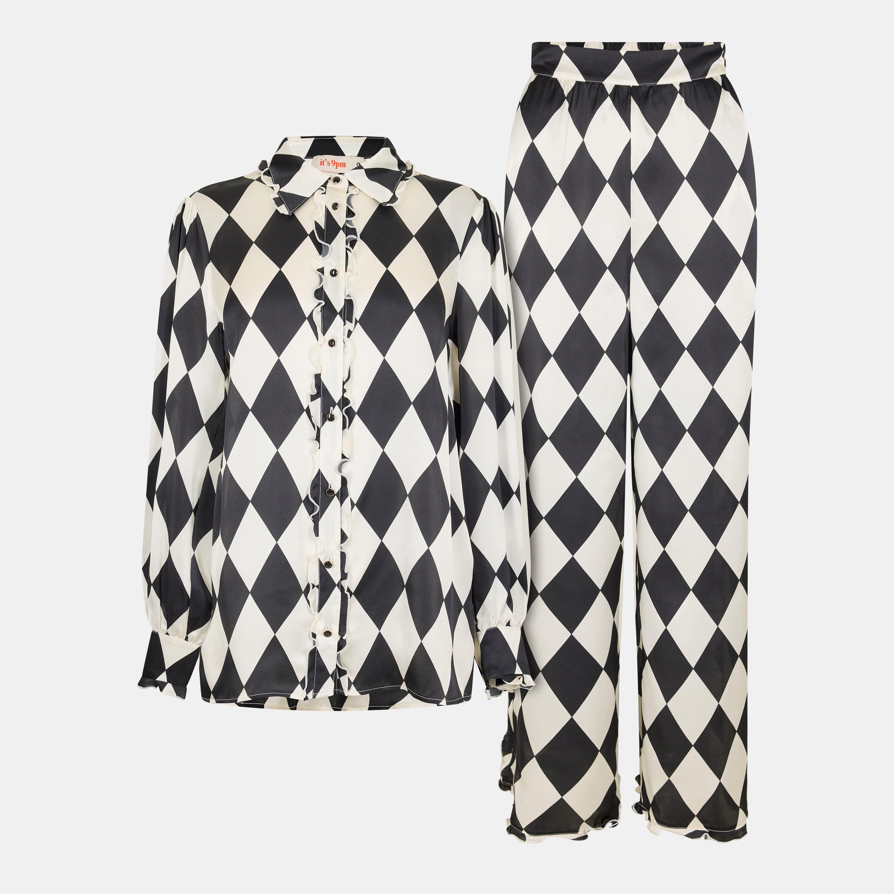 Multi - Its 9pm - Women's Vogue Harl Long Sleeve Pyjama Set - 1