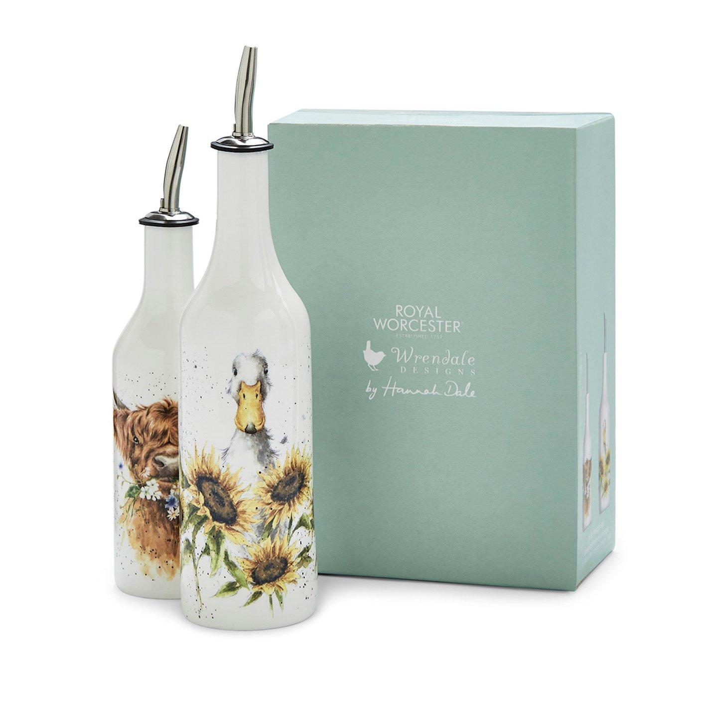 White - Royal Worcester Wrendale - Wrendale Designs Oil   Vinegar Set - 6