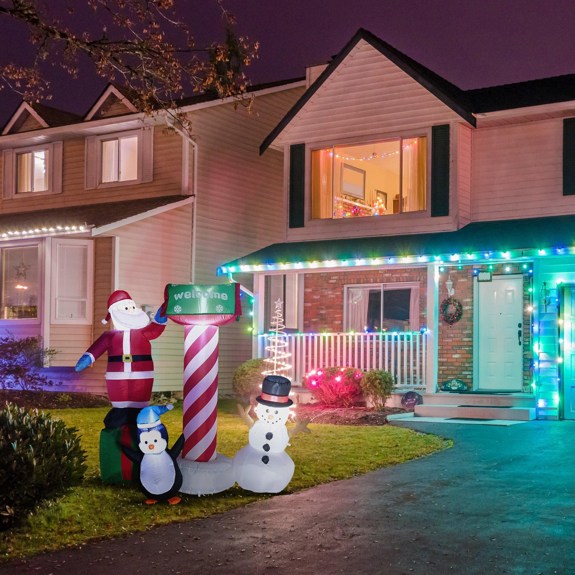 So Christmas  Inflatable Christmas Santa & Snowman - 1.6M - 