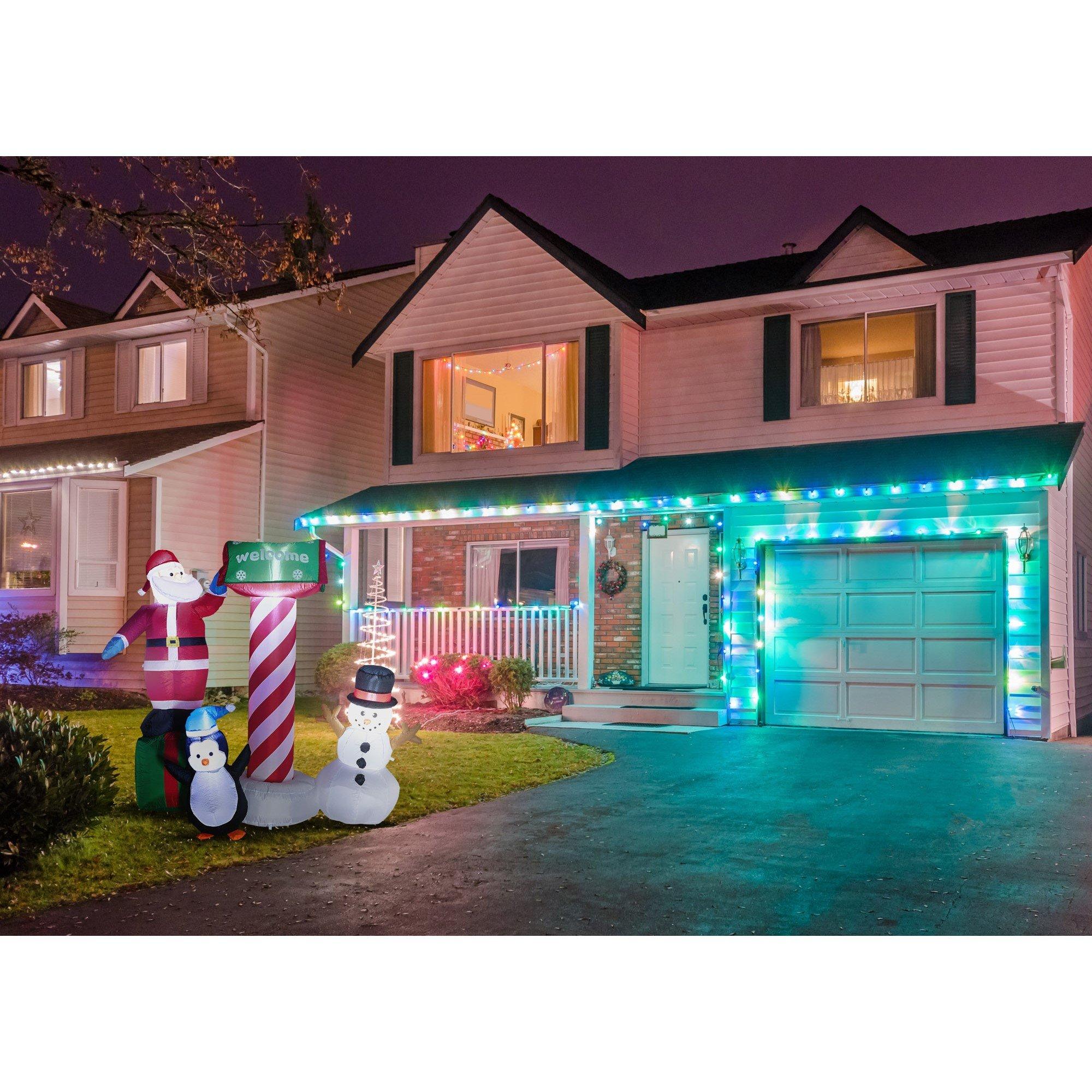 Multi - SO Christmas - Inflatable Christmas Santa & Snowman - 1.6m - 2