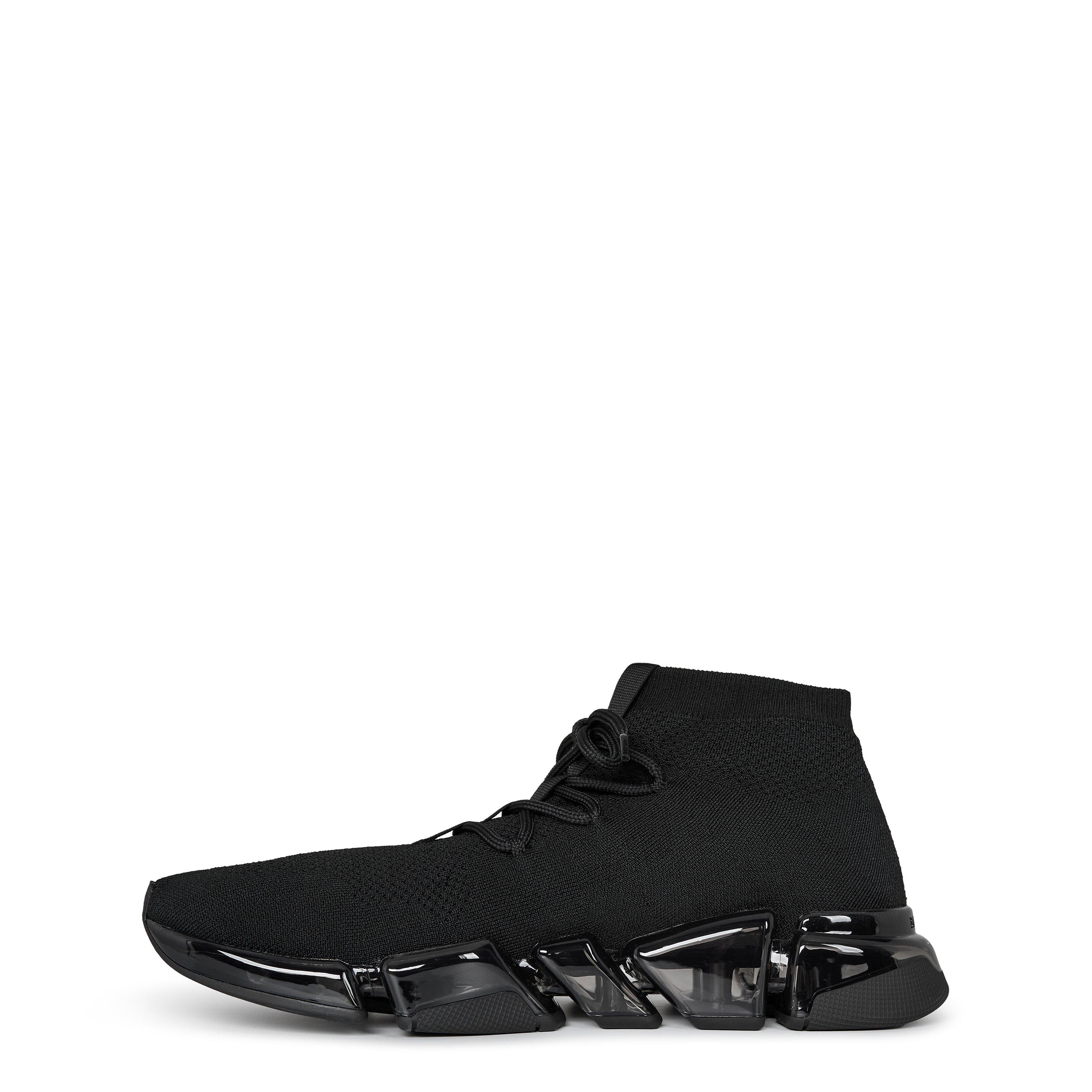 Black - Balenciaga - Speed 2.0 Clear Sole Lace-Up Sneakers - 2