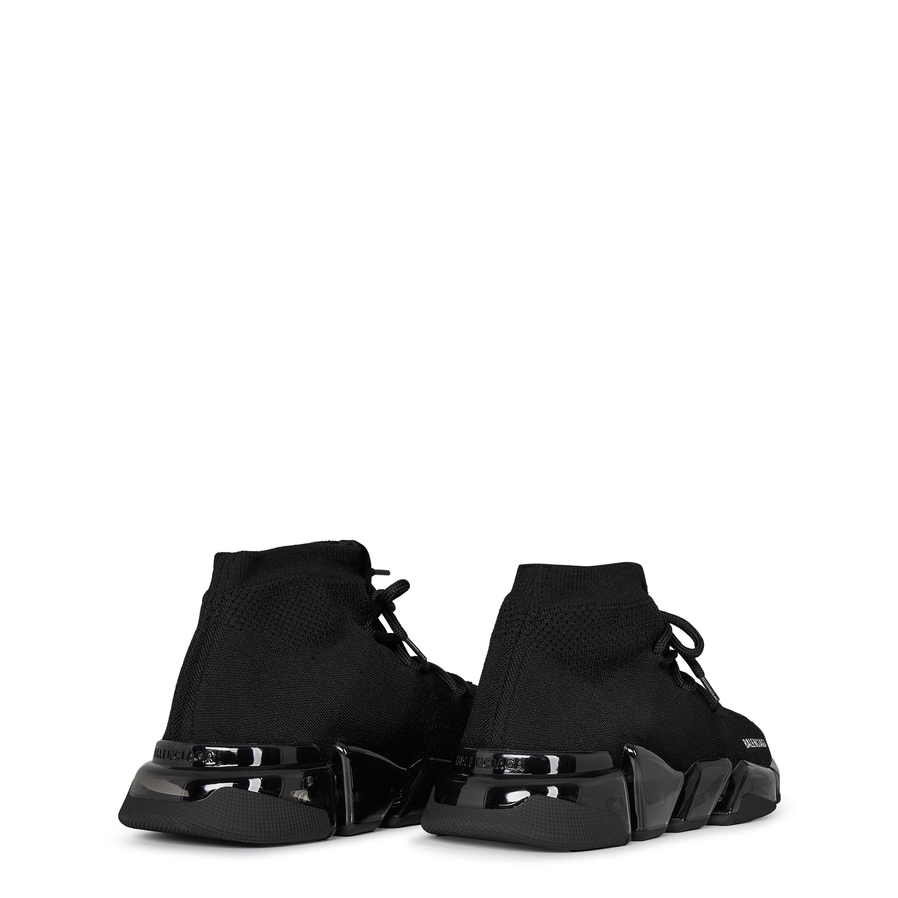 Black - Balenciaga - Speed 2.0 Clear Sole Lace-Up Sneakers - 5