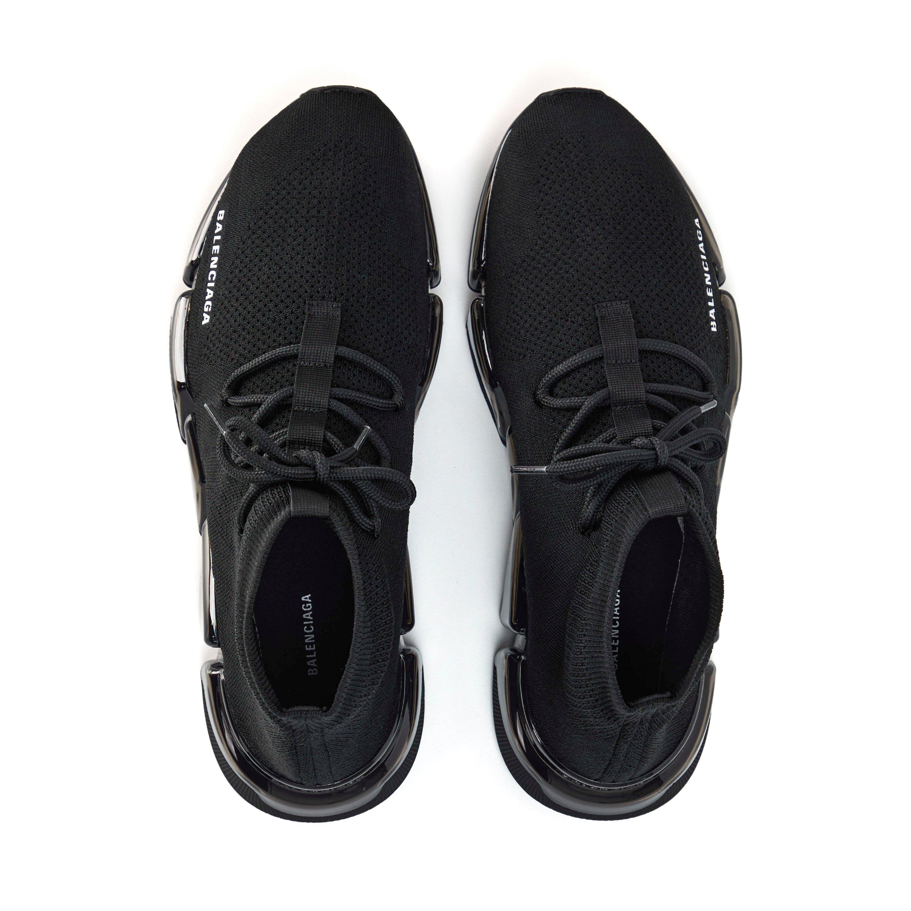 Black - Balenciaga - Speed 2.0 Clear Sole Lace-Up Sneakers - 6